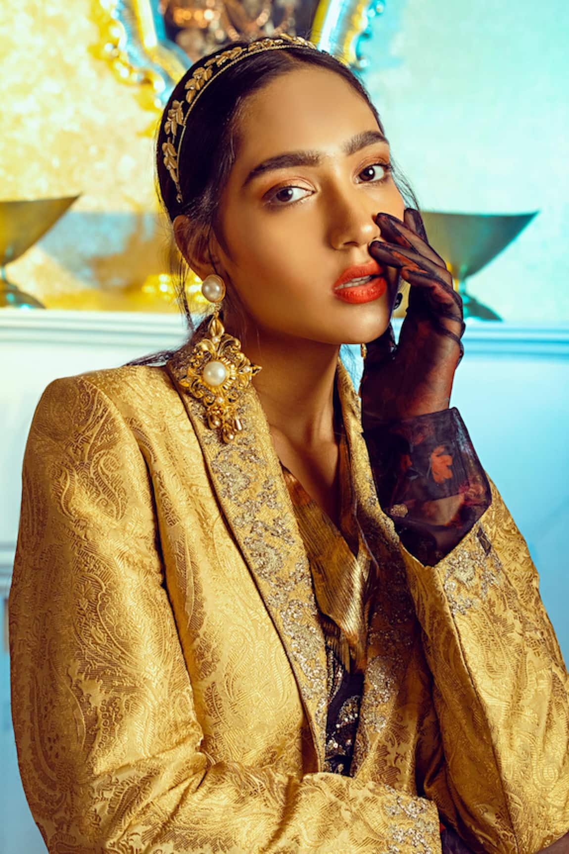 Radhika Agrawal Jewels Rosa Maria Bead Chandeliers