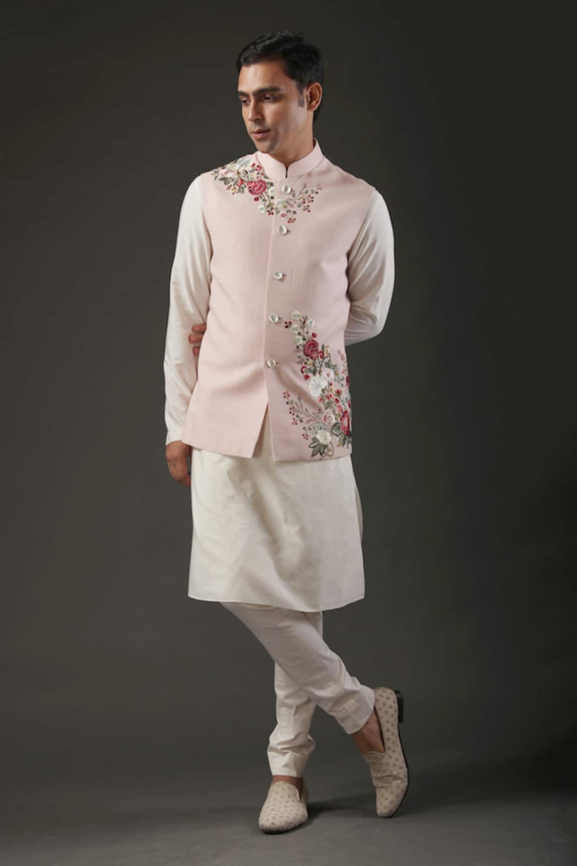 Rohit Bal Resham Embroidered Nehru Jacket 