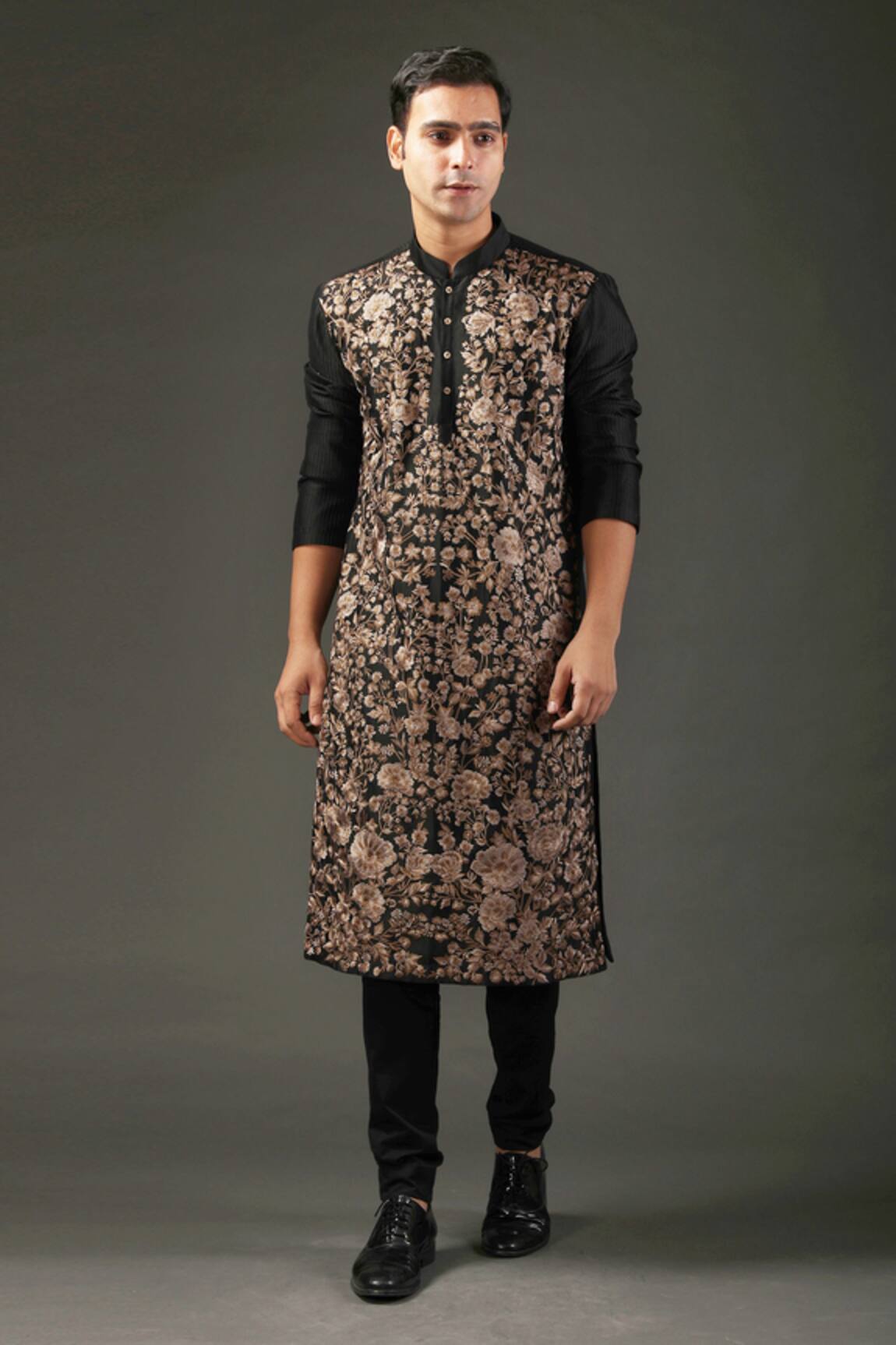 Rohit Bal Chanderi Silk Embroidered Kurta Set 