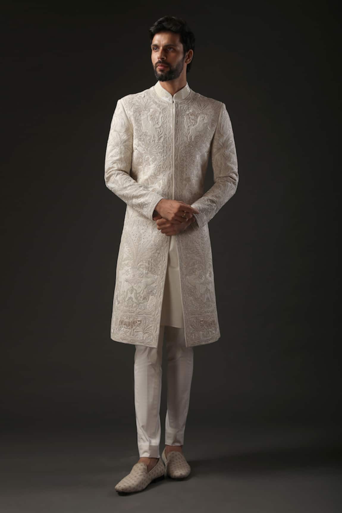 Rohit Bal Matka Silk Embroidered Sherwani