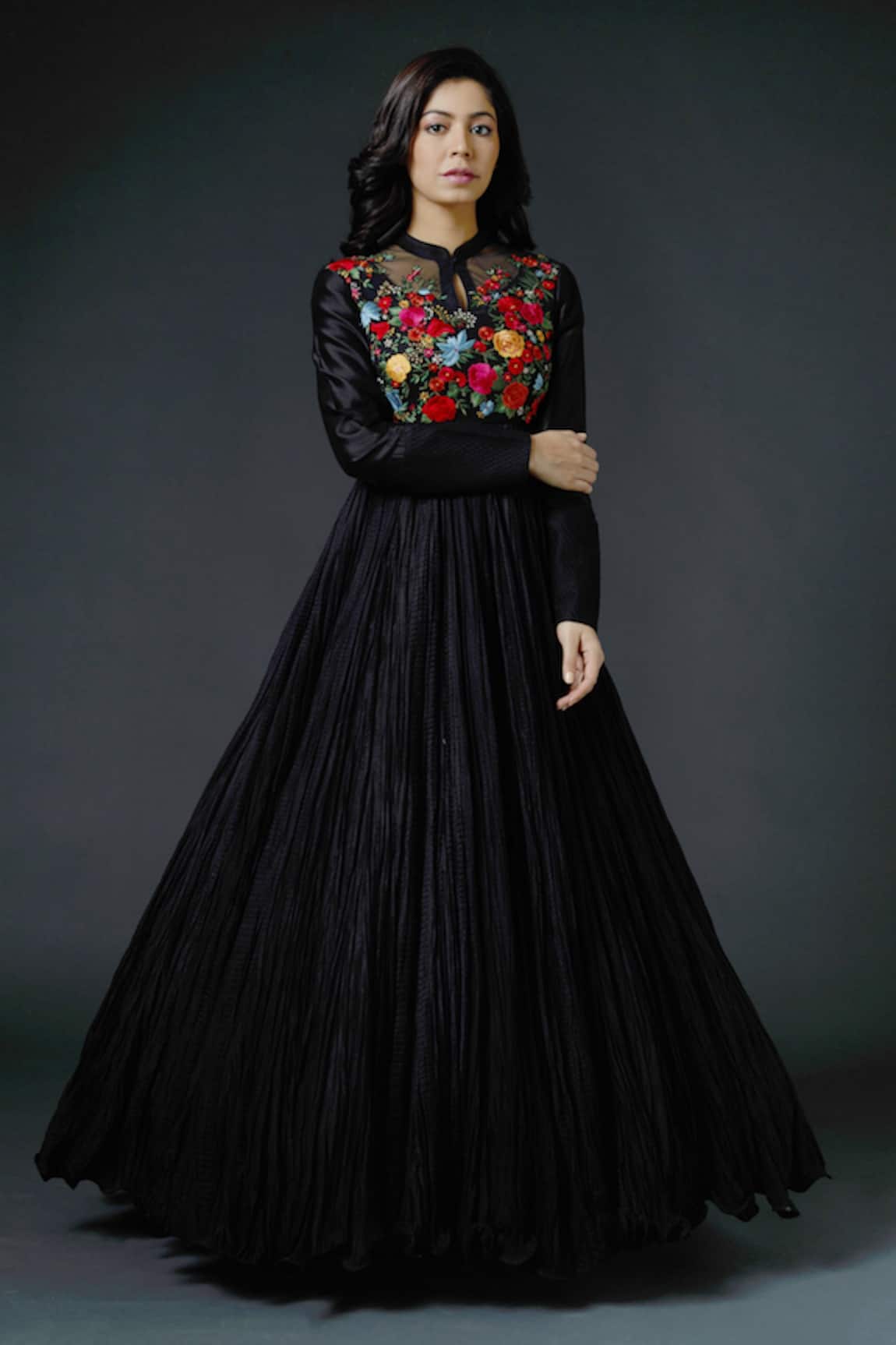Rohit Bal Floral Embroidered Anarkali Set