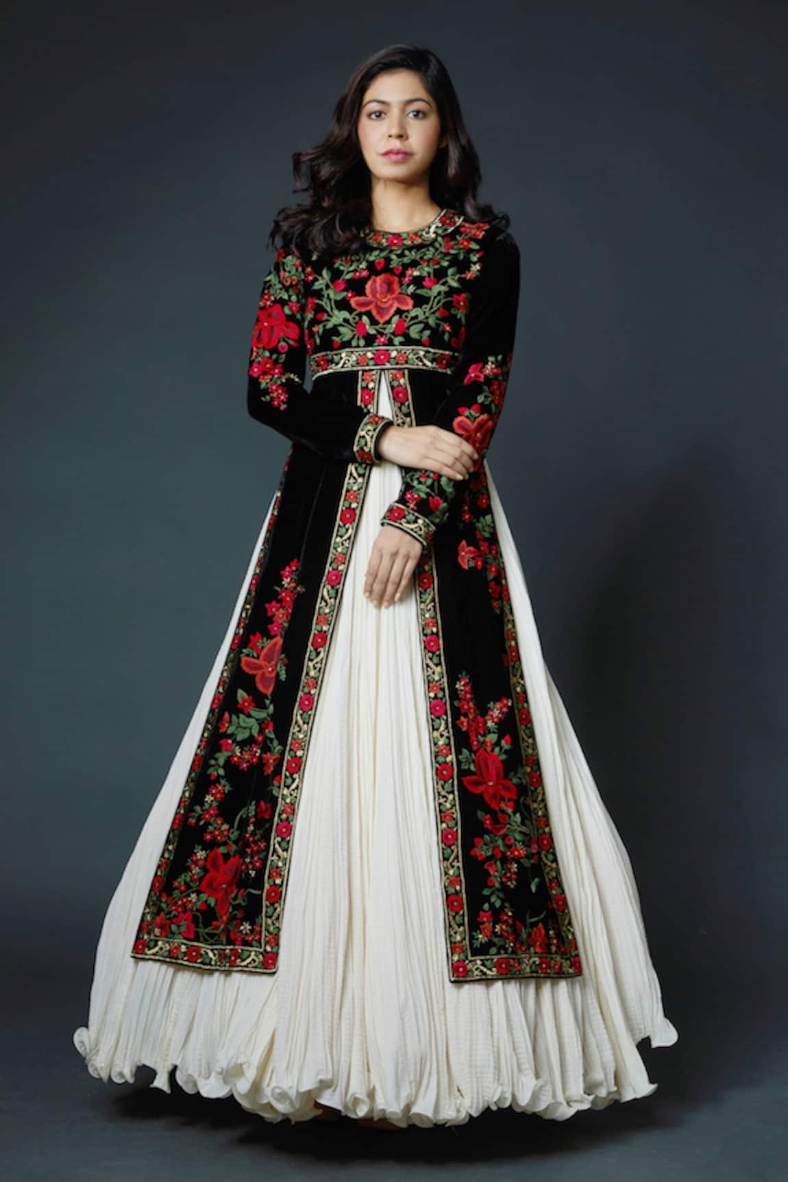 Rohit Bal Chanderi Silk Anarkali Set 