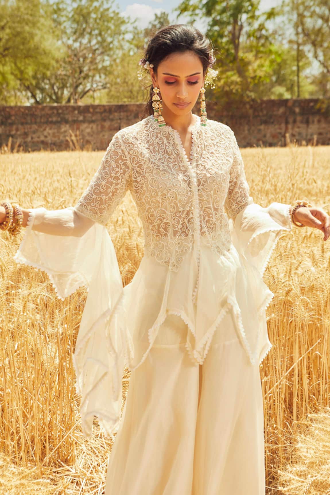 Ridhima Bhasin Asymmetric Tunic & Sharara Pant Set