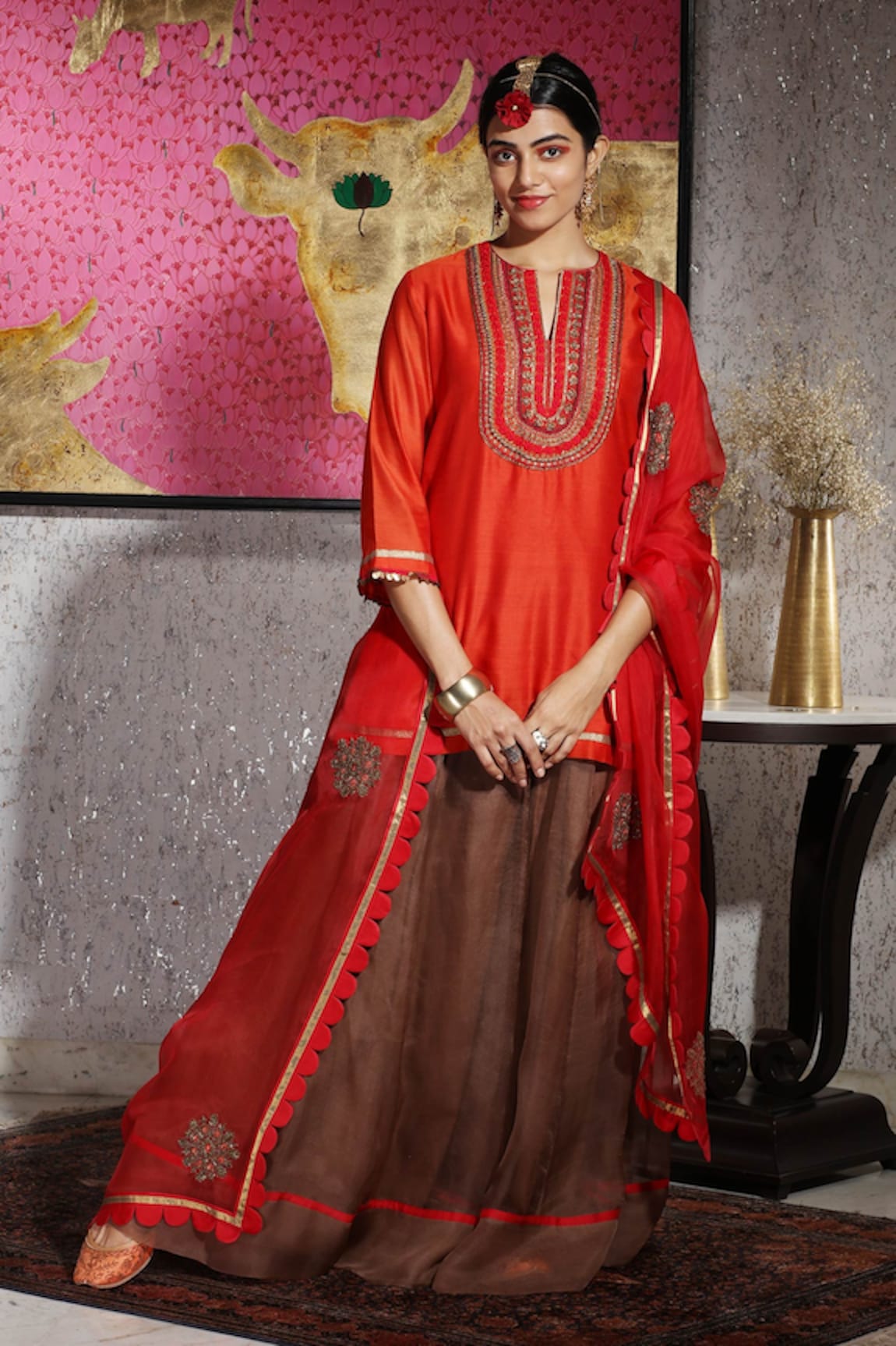 Neeta Bhargava Embellished Kurta & Gharara Set