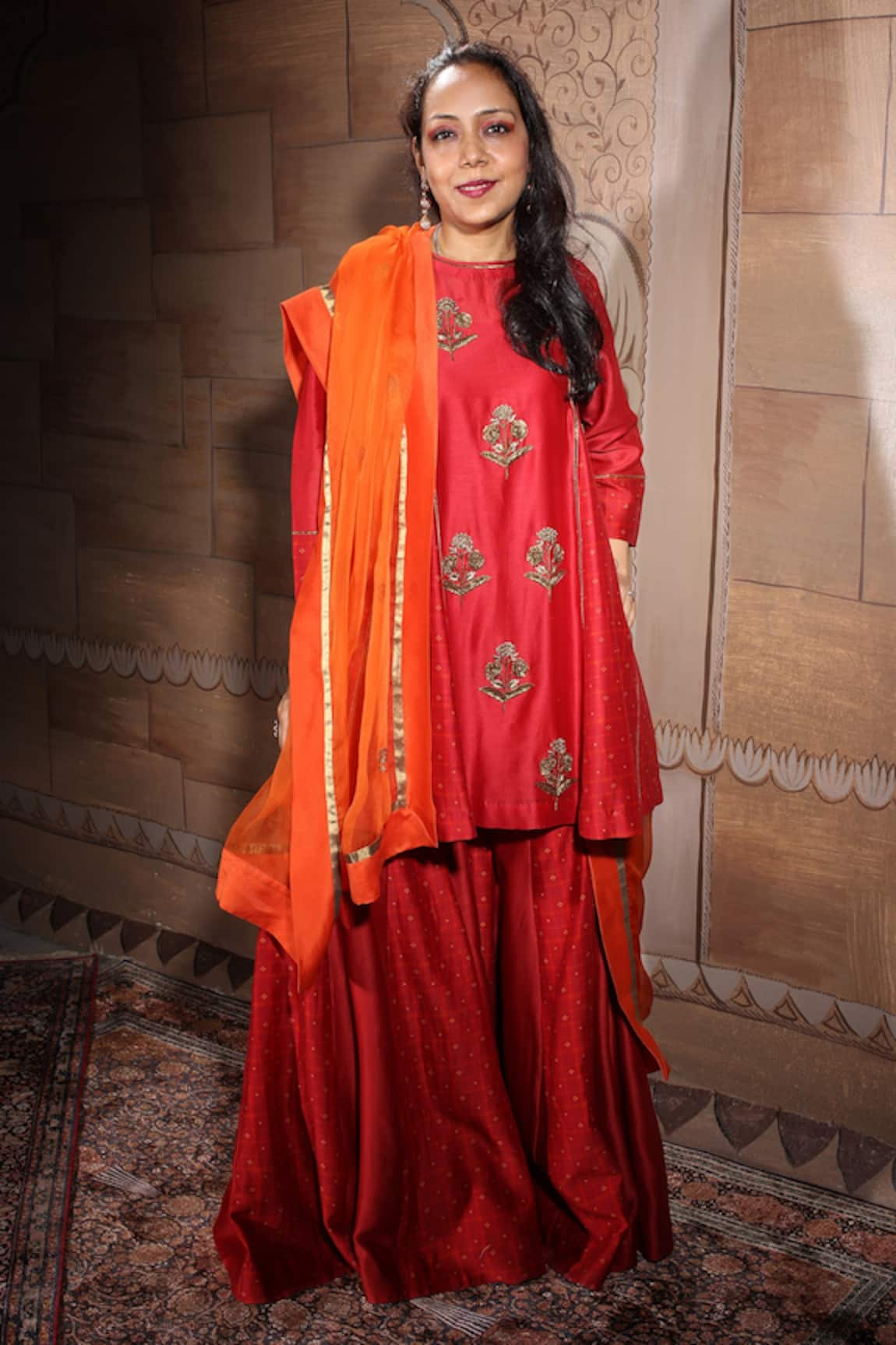 Neeta Bhargava Embroidered Kurta & Gharara Set