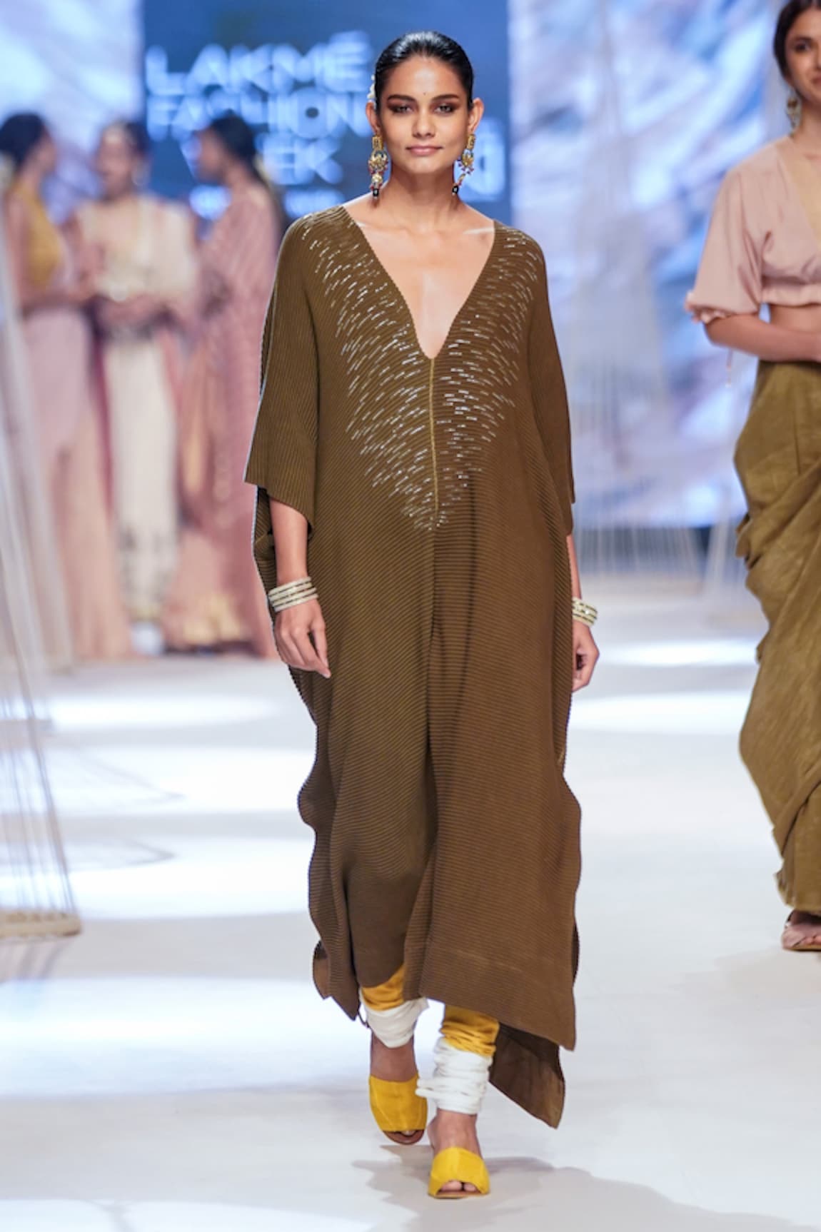 Re- Knitted Handwoven Kaftan & Pant Set