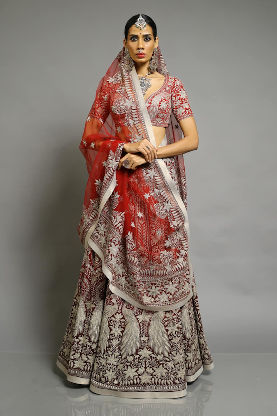 Abhishek Gupta Embroidered Bridal Lehenga Set