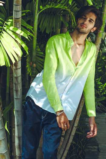 Runit Gupta Ombre Cotton Shirt 