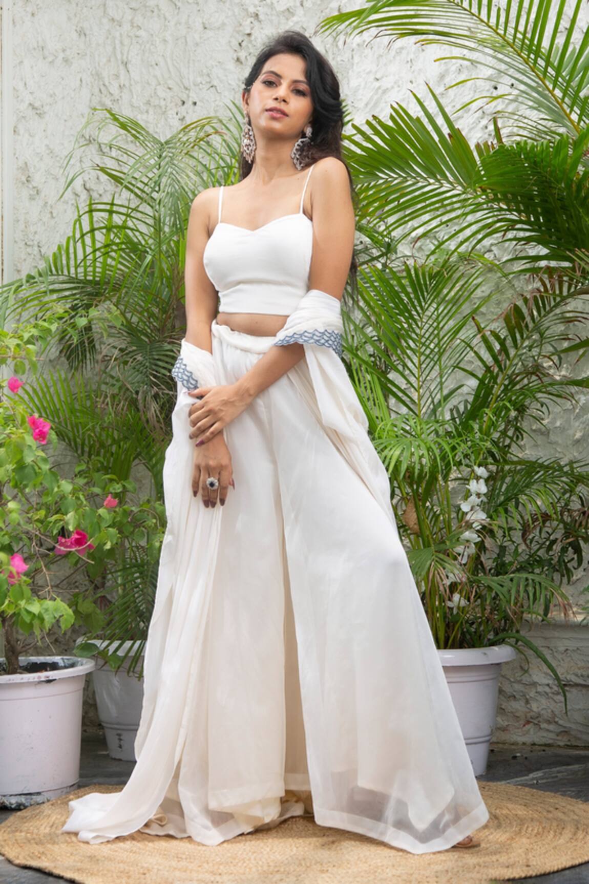 Kanj By Priyanka A Sakhuja Riza Embroidered Kaftan Pant Set