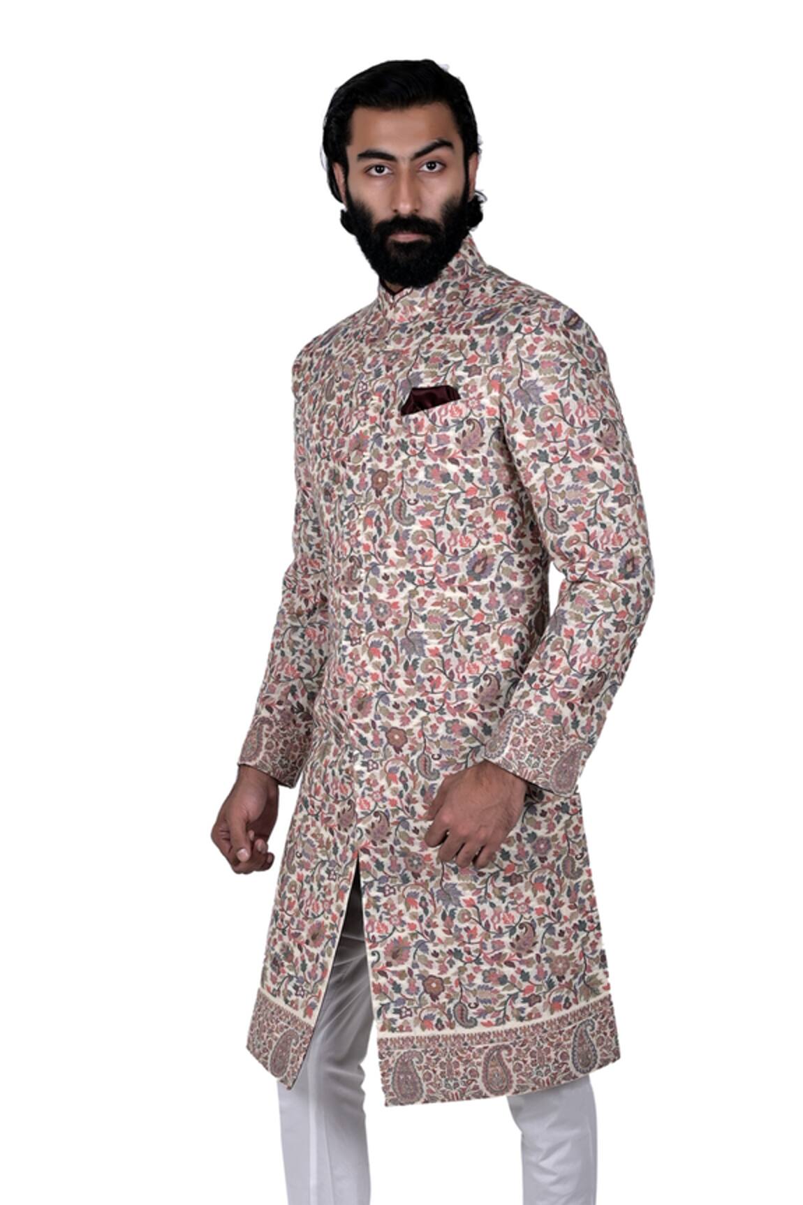 Rohit Kamra Jaipur Cotton Silk Sherwani Set