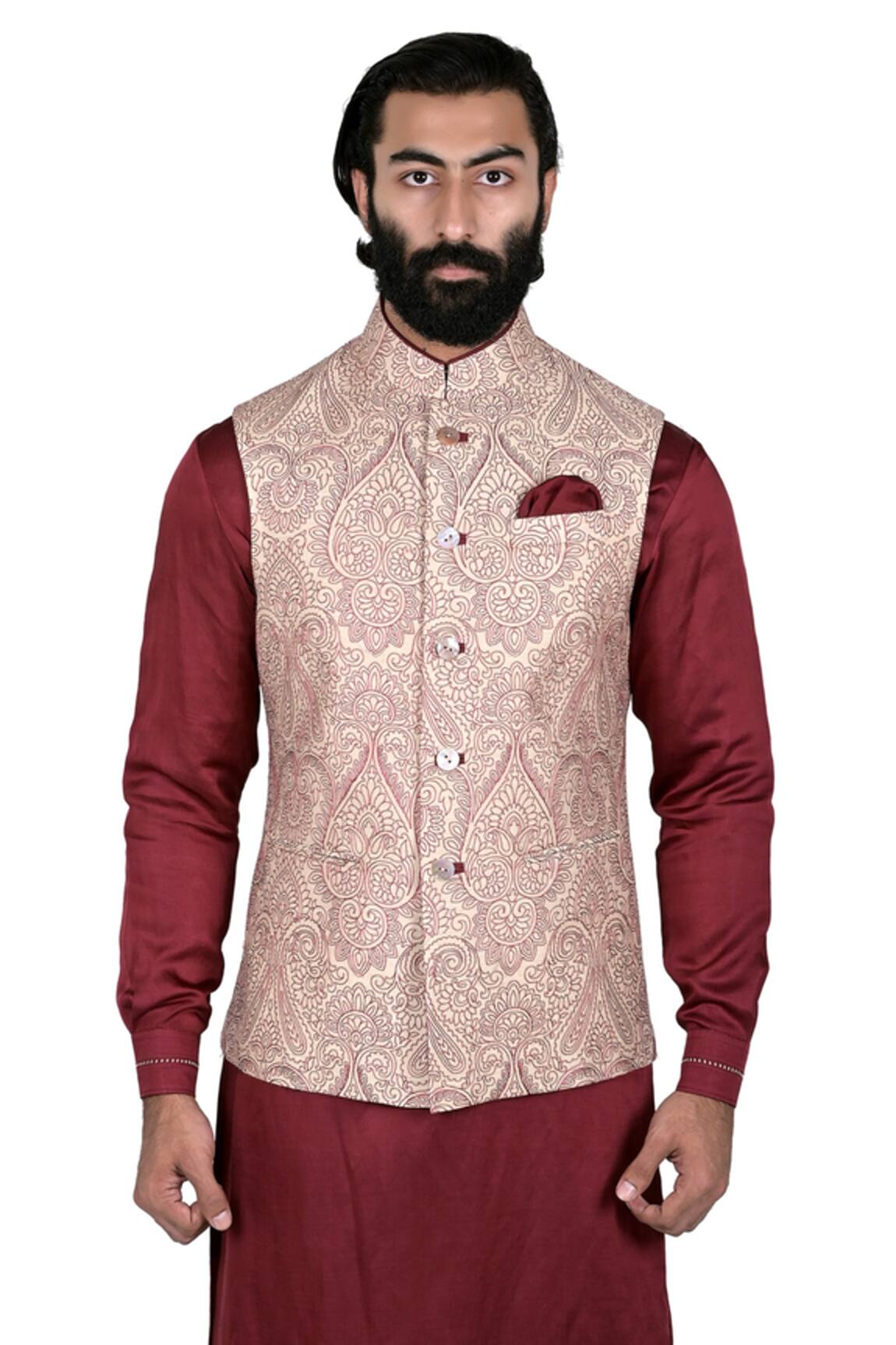 Rohit Kamra Jaipur Embroidered Nehru Jacket