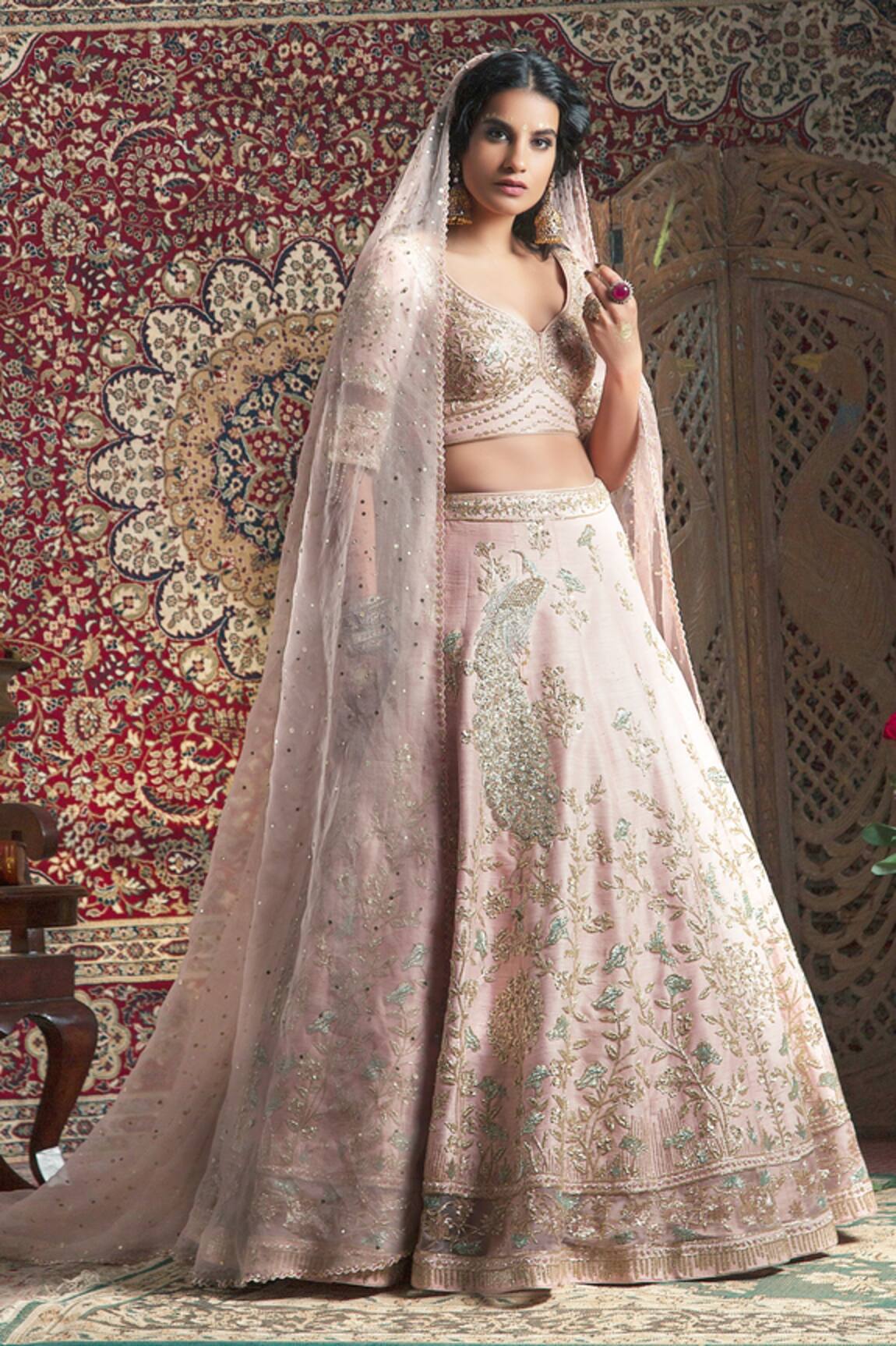 Rachit Khanna Embroidered Silk Bridal Lehenga Set 