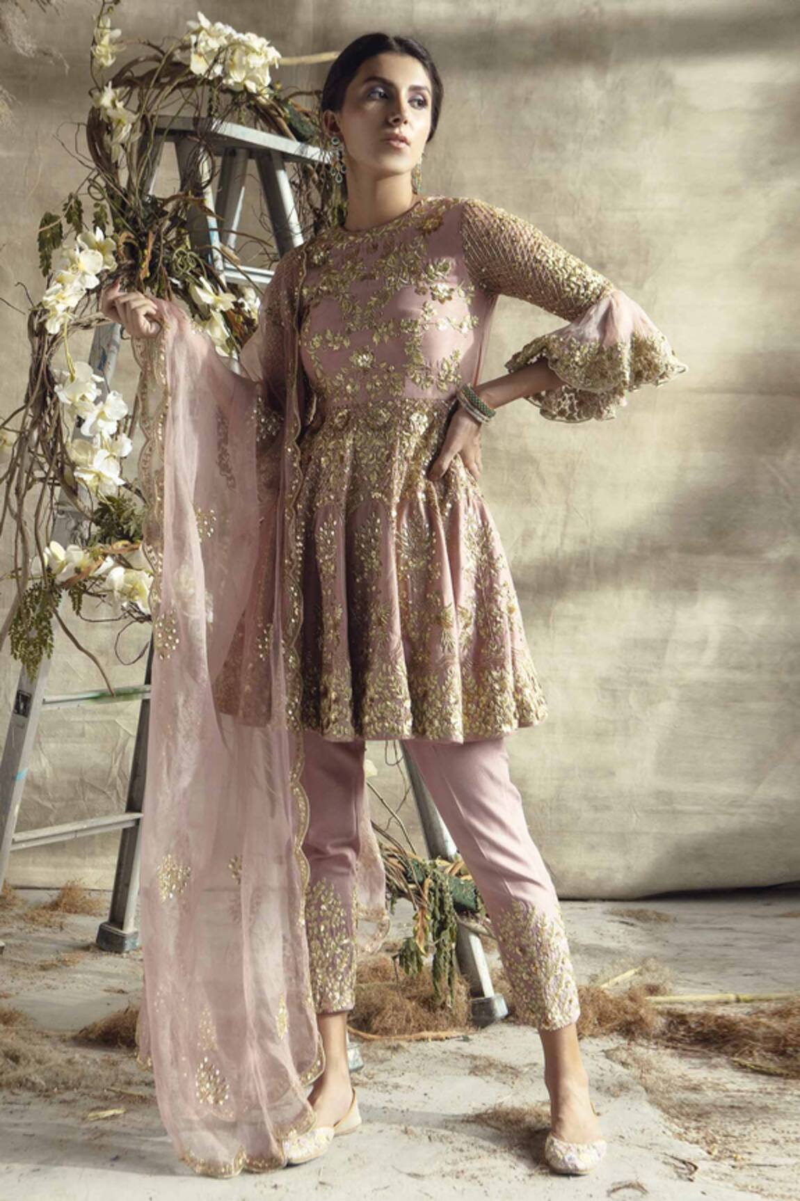 Rachit Khanna Short Embroidered Anarkali Set