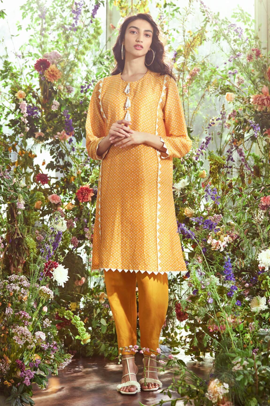 Ridhi Mehra Chanderi Kurta & Pant Set