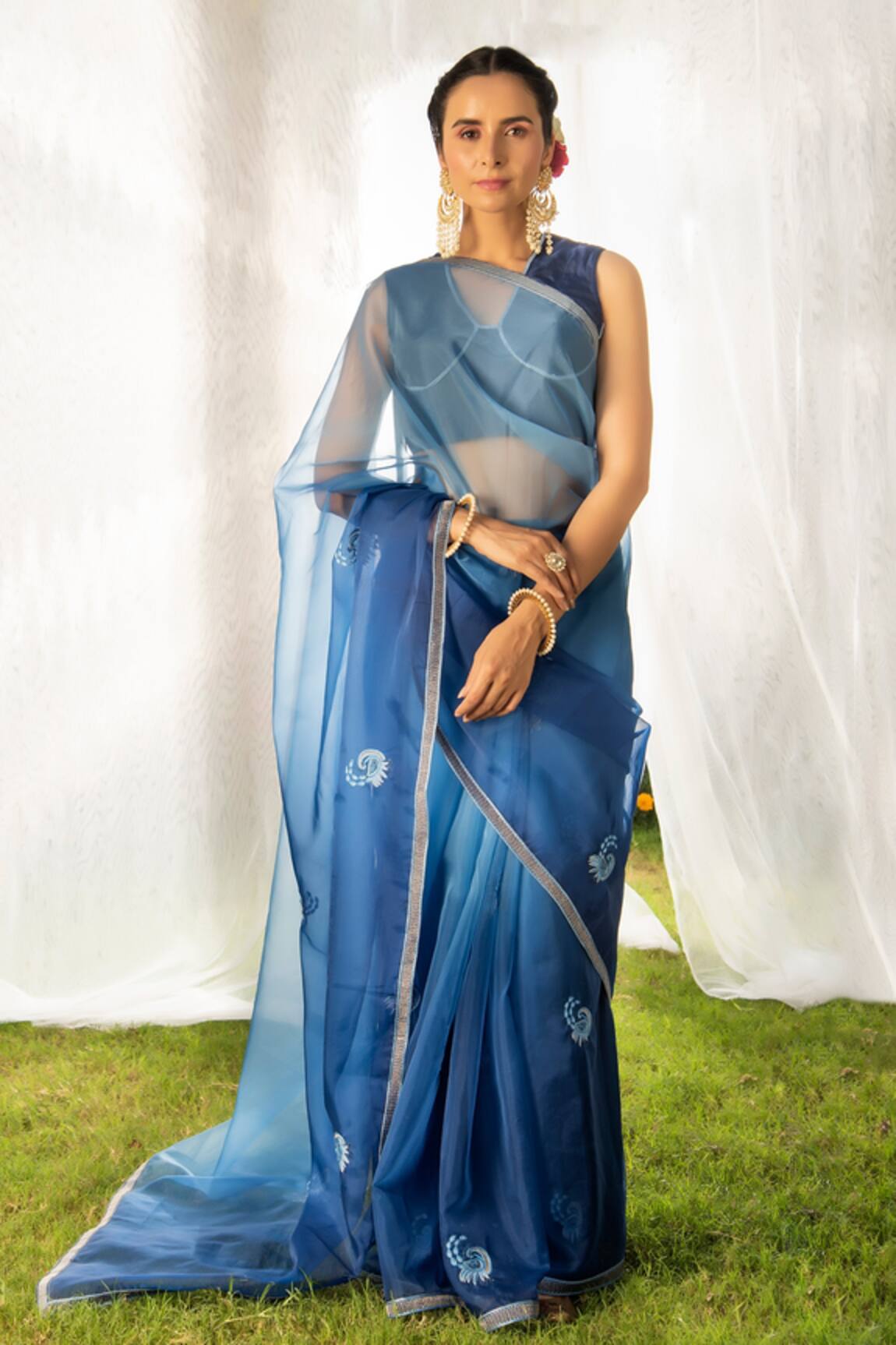 Priyal Bhardwaj Organza Saree With Silk Blouse