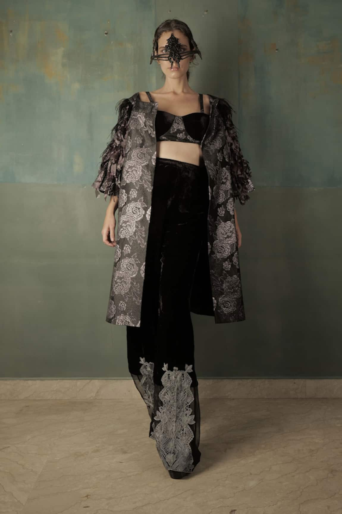 Nidhi Yasha Brocade Floral Woven Jacket