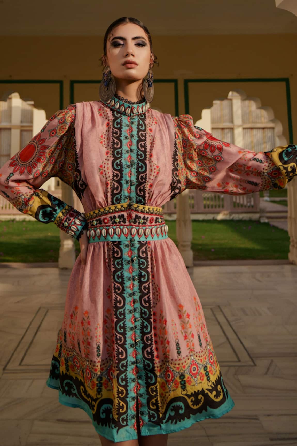 Rajdeep Ranawat Floria Silk Printed Dress
