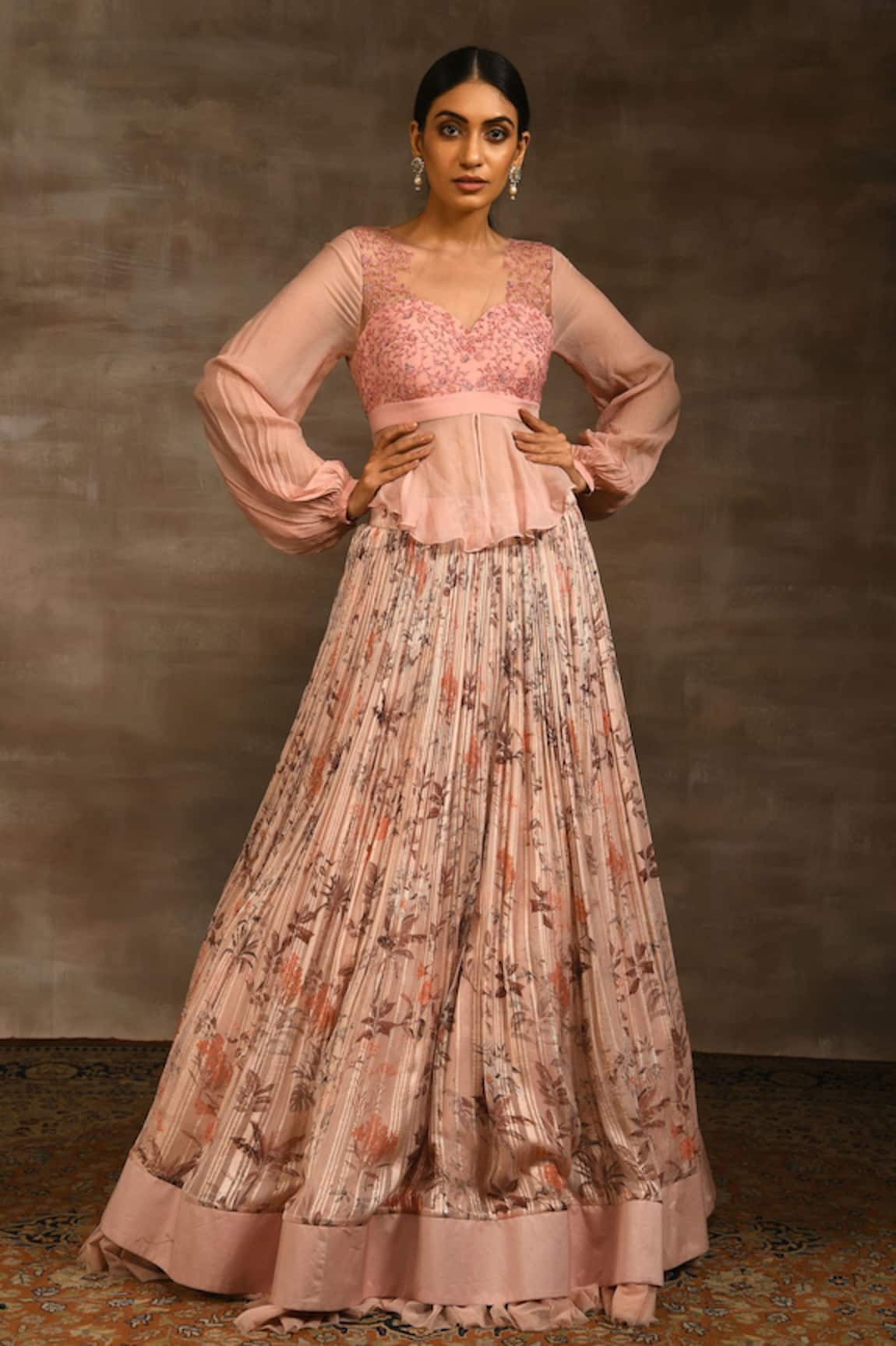 Radhika & Raghav Floral Print Lehenga & Top Set