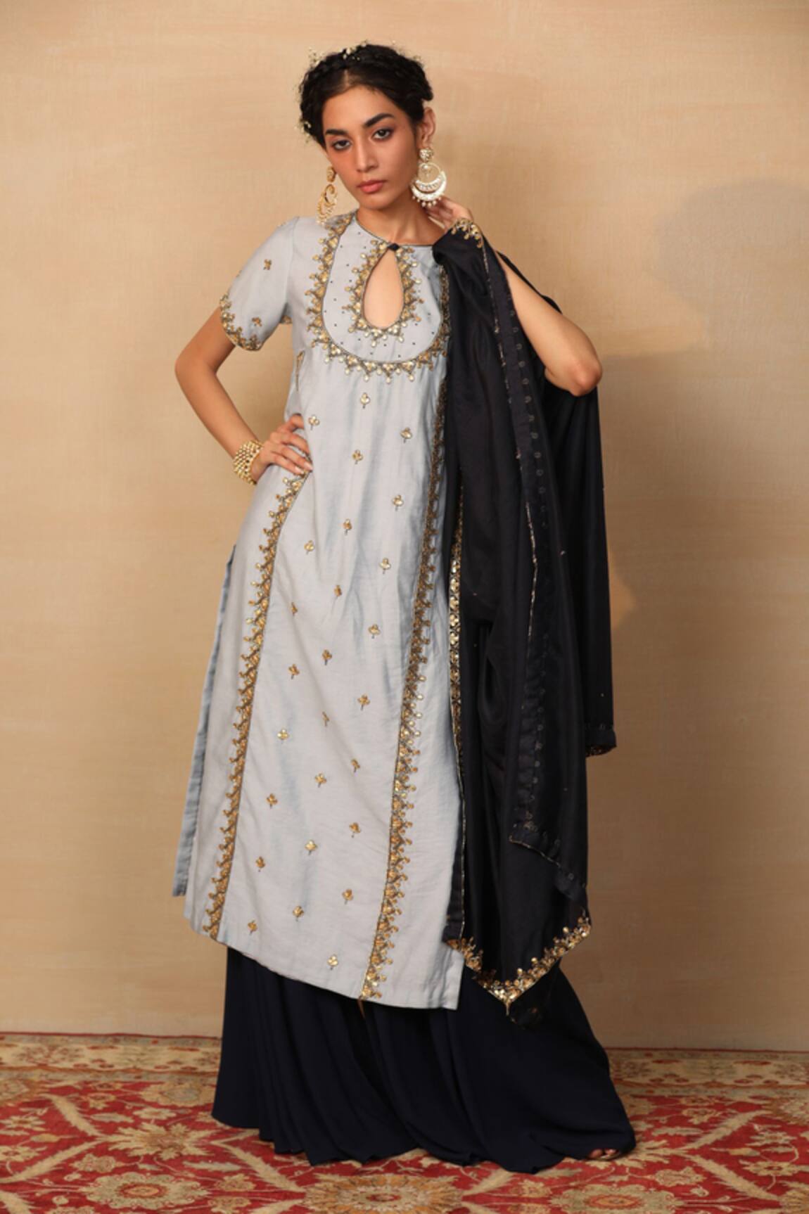 Rashika Sharma Chanderi Silk Kurta Sharara Set