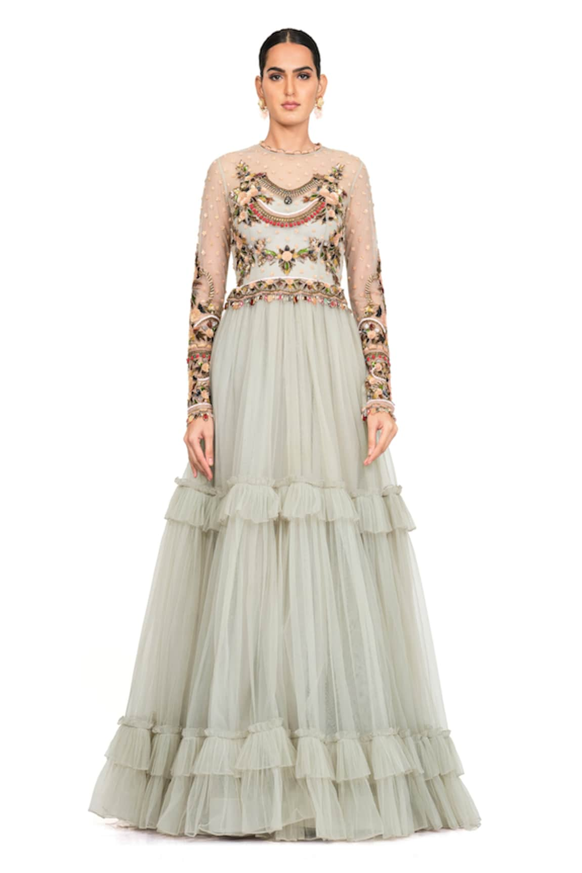 Rocky Star Bodice Embroidered Gown