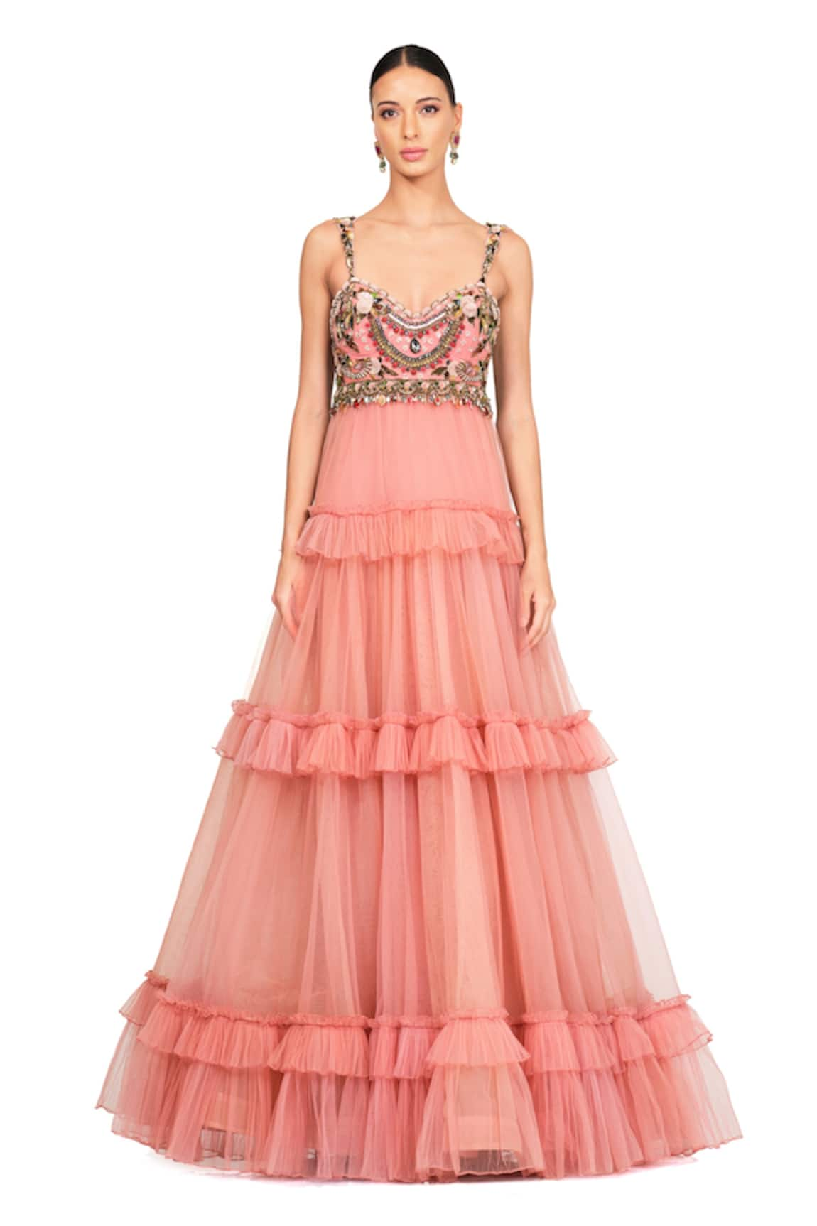 Rocky Star Bodice Embroidered Gown