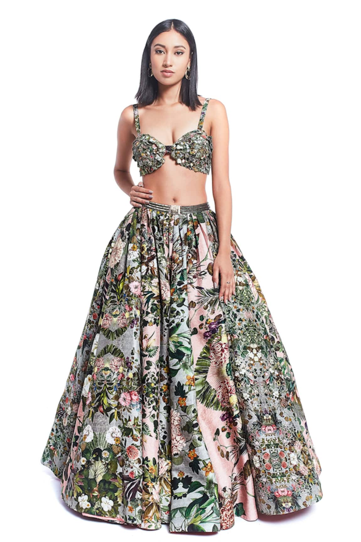 Rocky Star Embroidered Bustier & Skirt Set