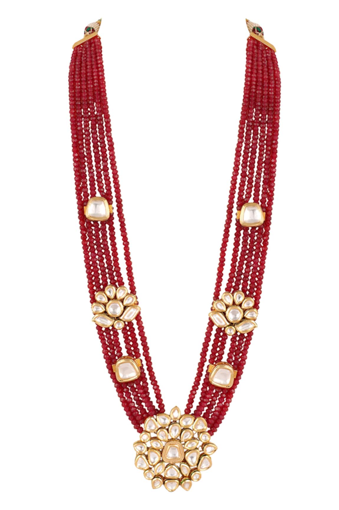 Anayah Jewellery  Kundan Floral Pendant Long Necklace