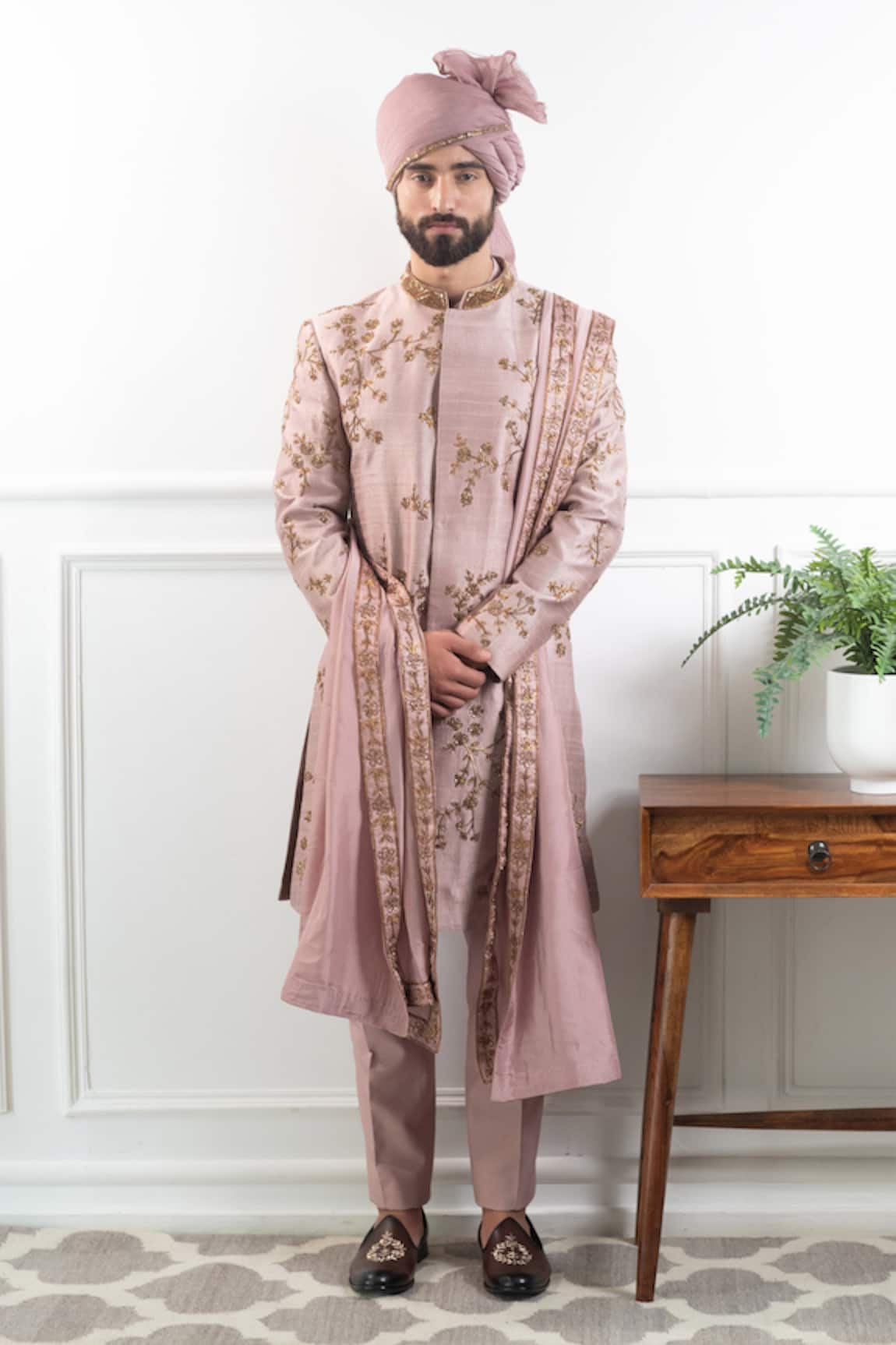 Contrast By Parth Embroidered Sherwani Set