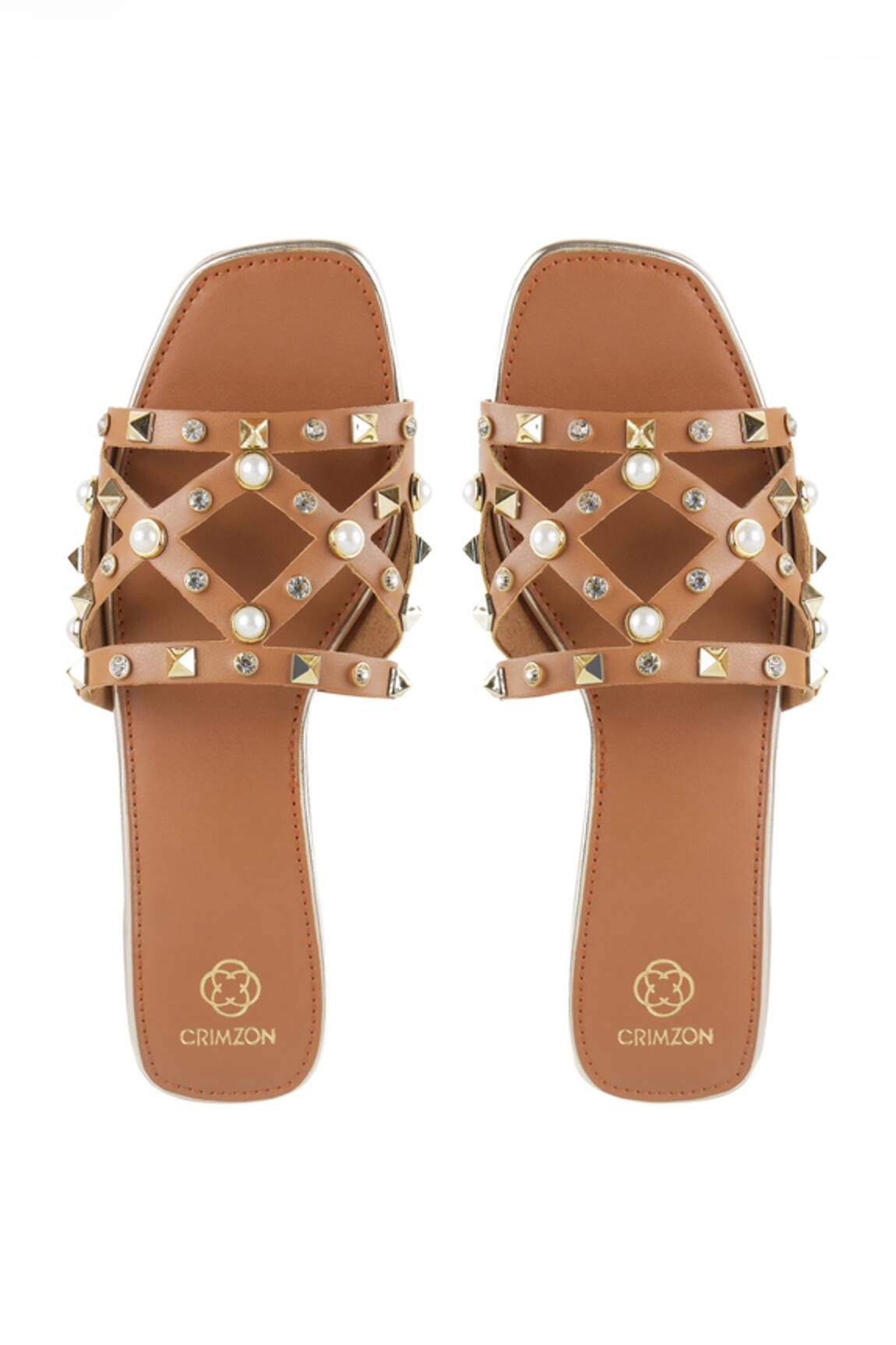 Mossimo Supply Co NWOT golden brown sandal 10 | Brown sandals, Tie up  sandals, Studded sandals