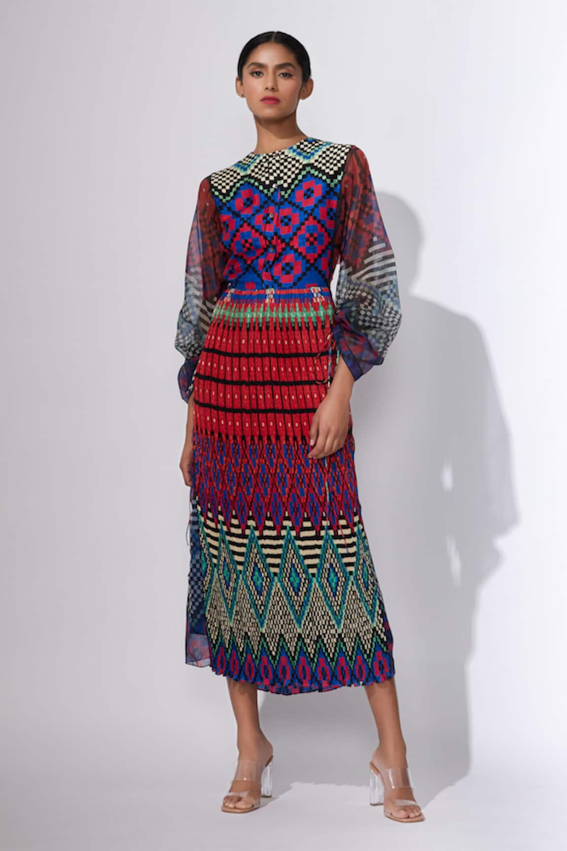 Saaksha & Kinni Hand Micro Pleated Dress 