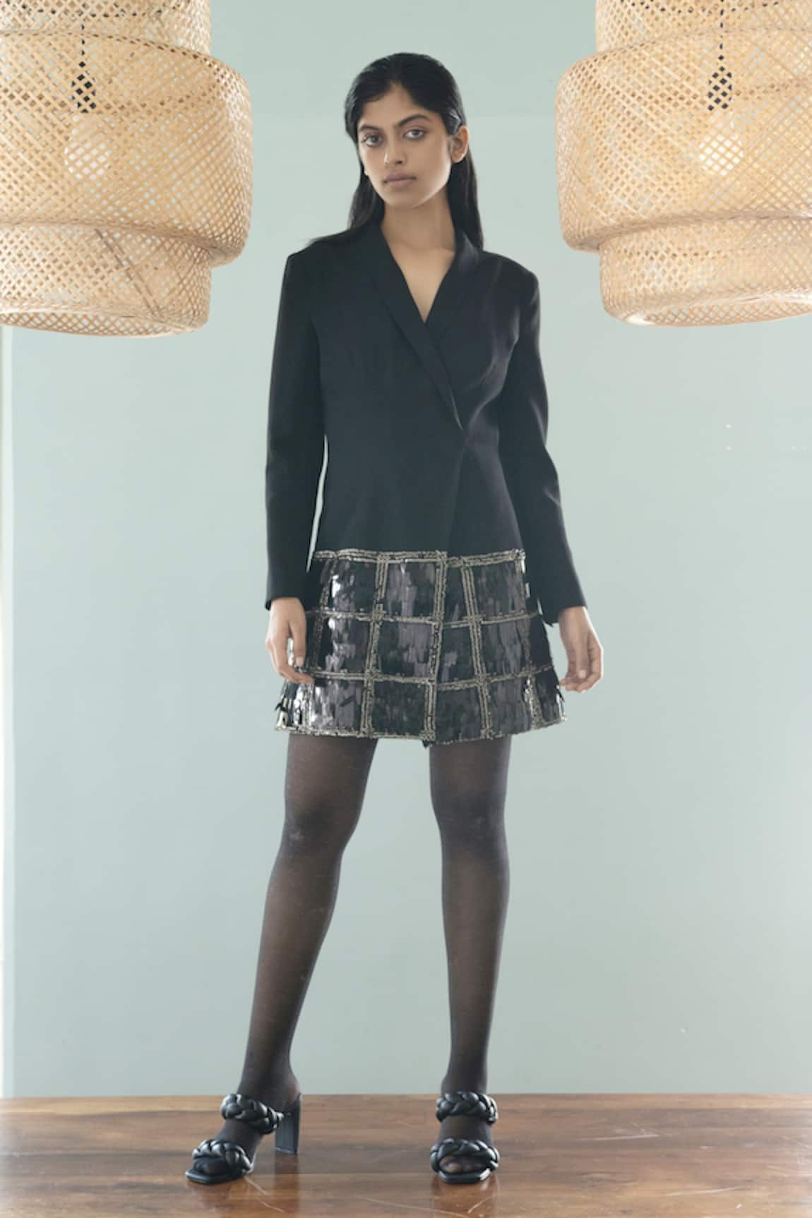 Shivani Awasty Embroidered Blazer Dress 