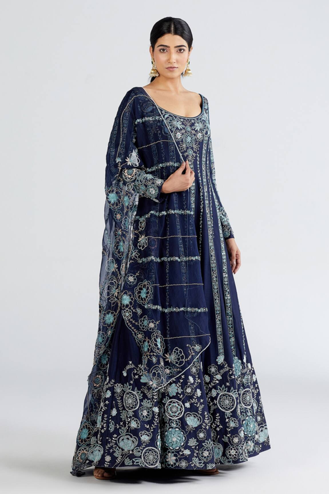 Megha Bansal Neel Bahaar Anarkali Kurta With Dupatta