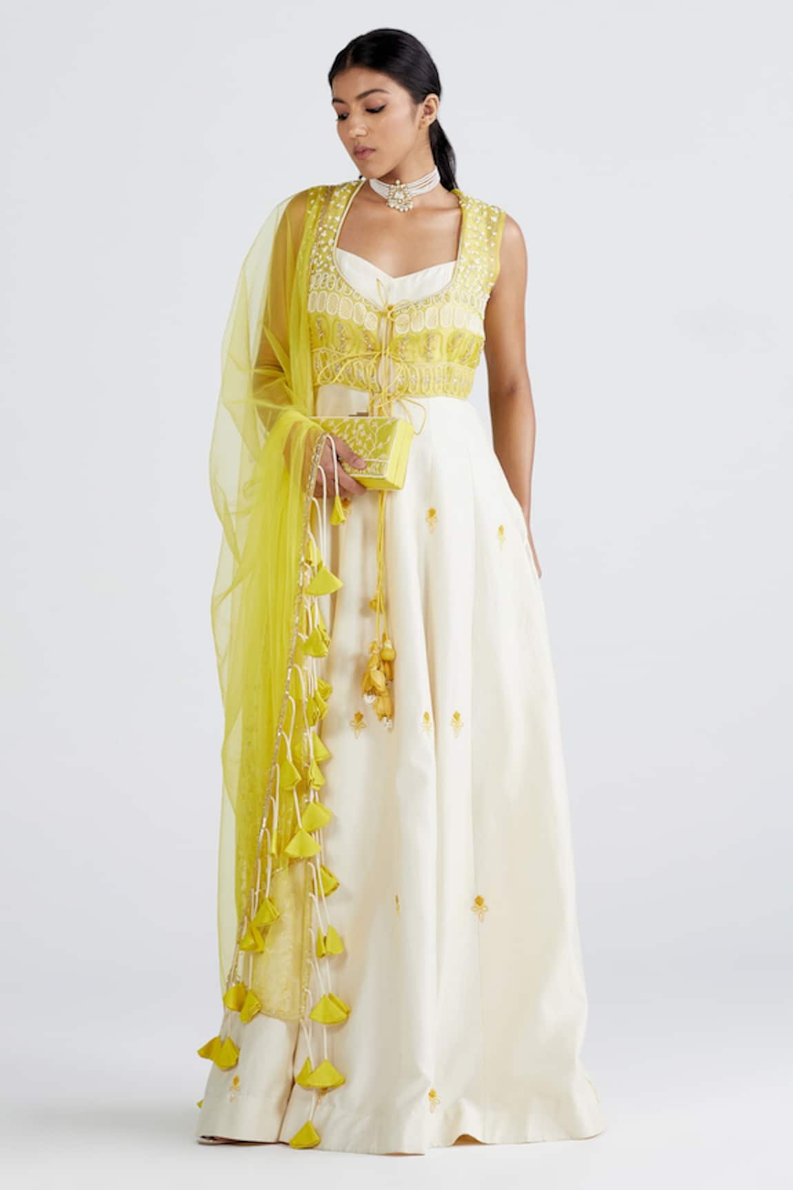 Megha Bansal Zainaab Embroidered Anarkali With Dupatta