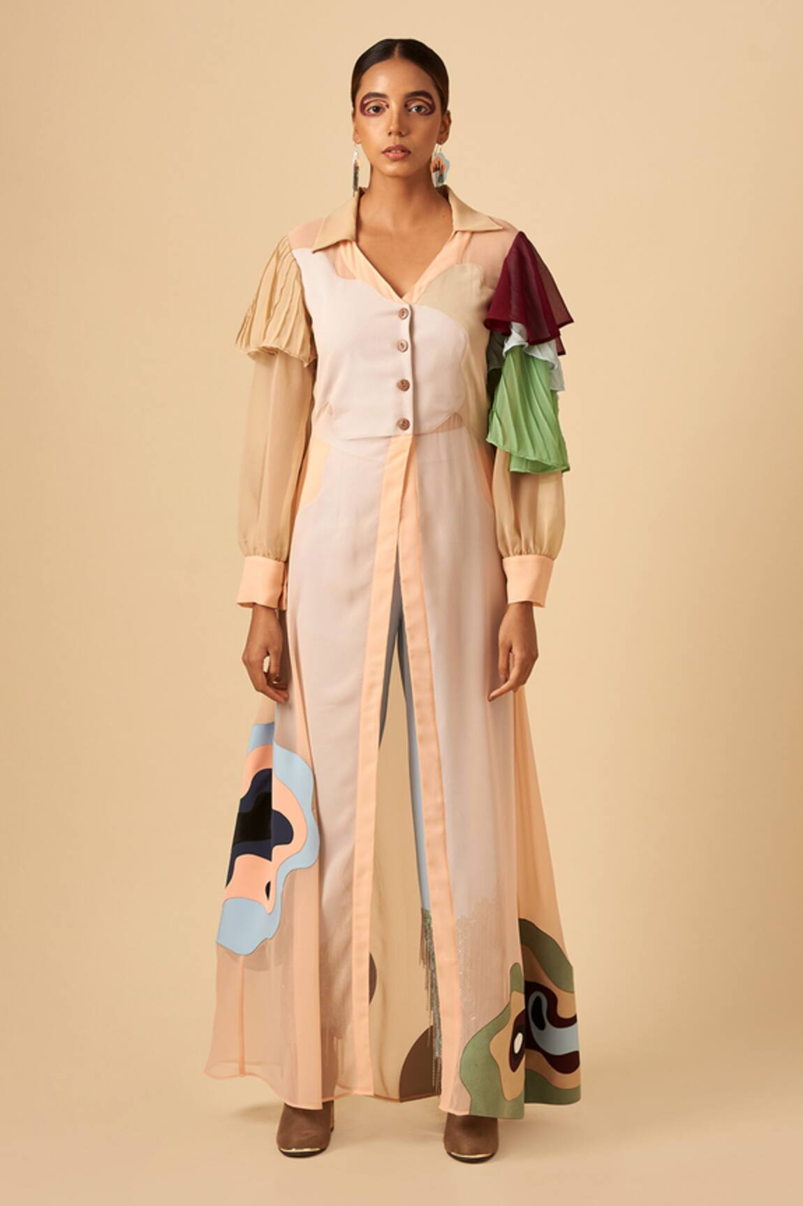 Siddhant Agrawal Applique Shirt Dress 