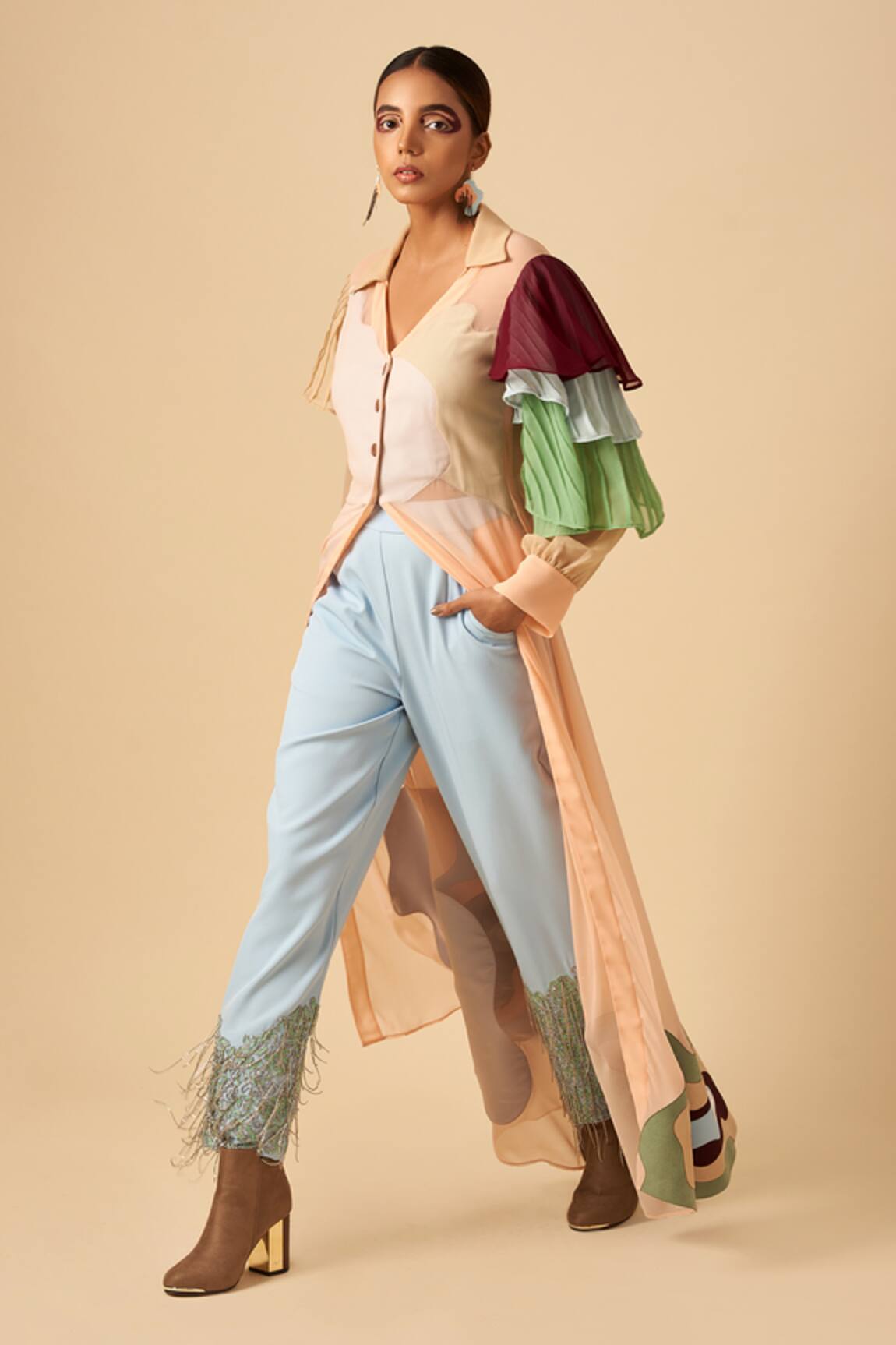 Siddhant Agrawal Fringe-Hem Trouser 