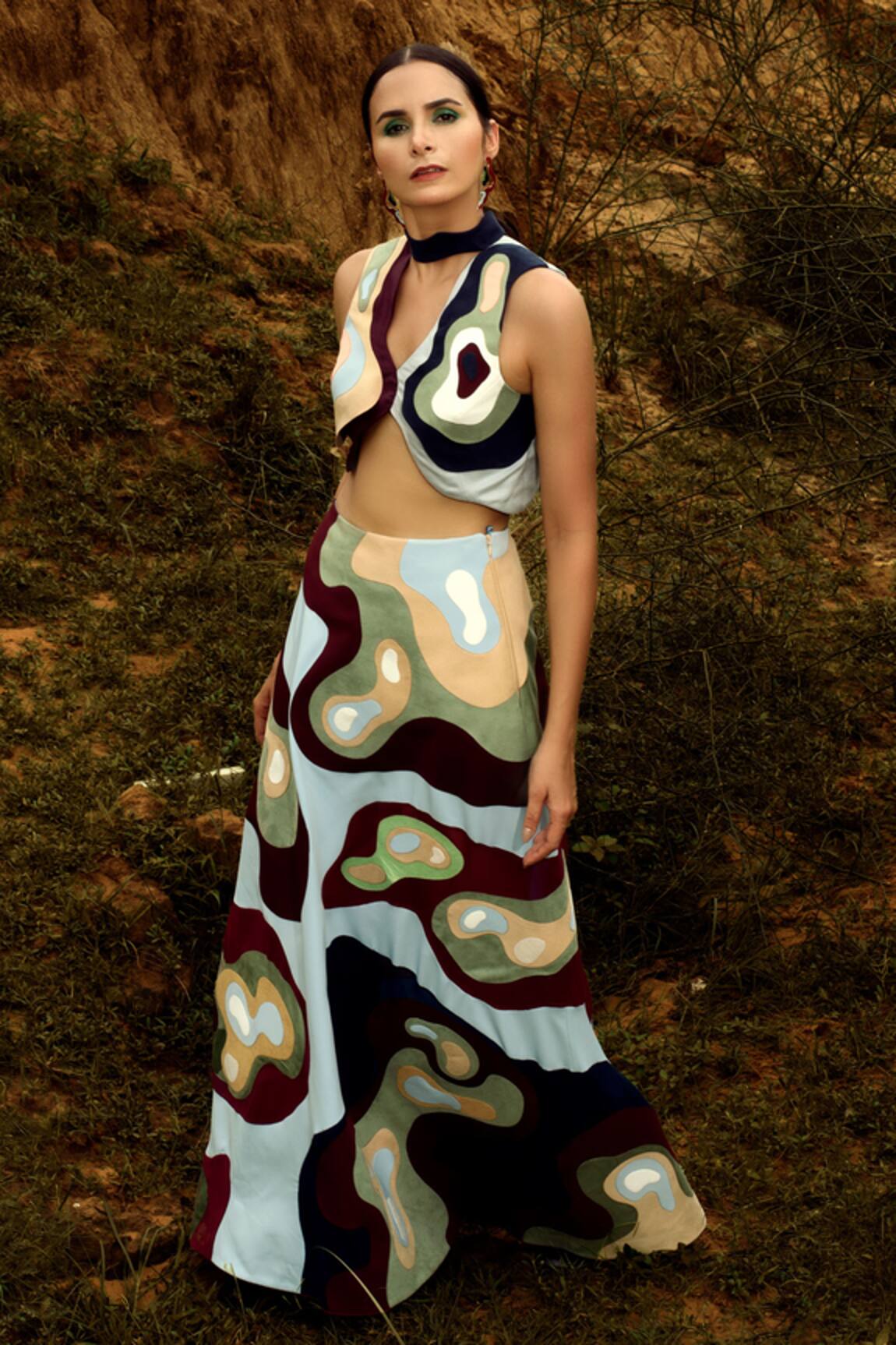 Siddhant Agrawal Applique Skirt 