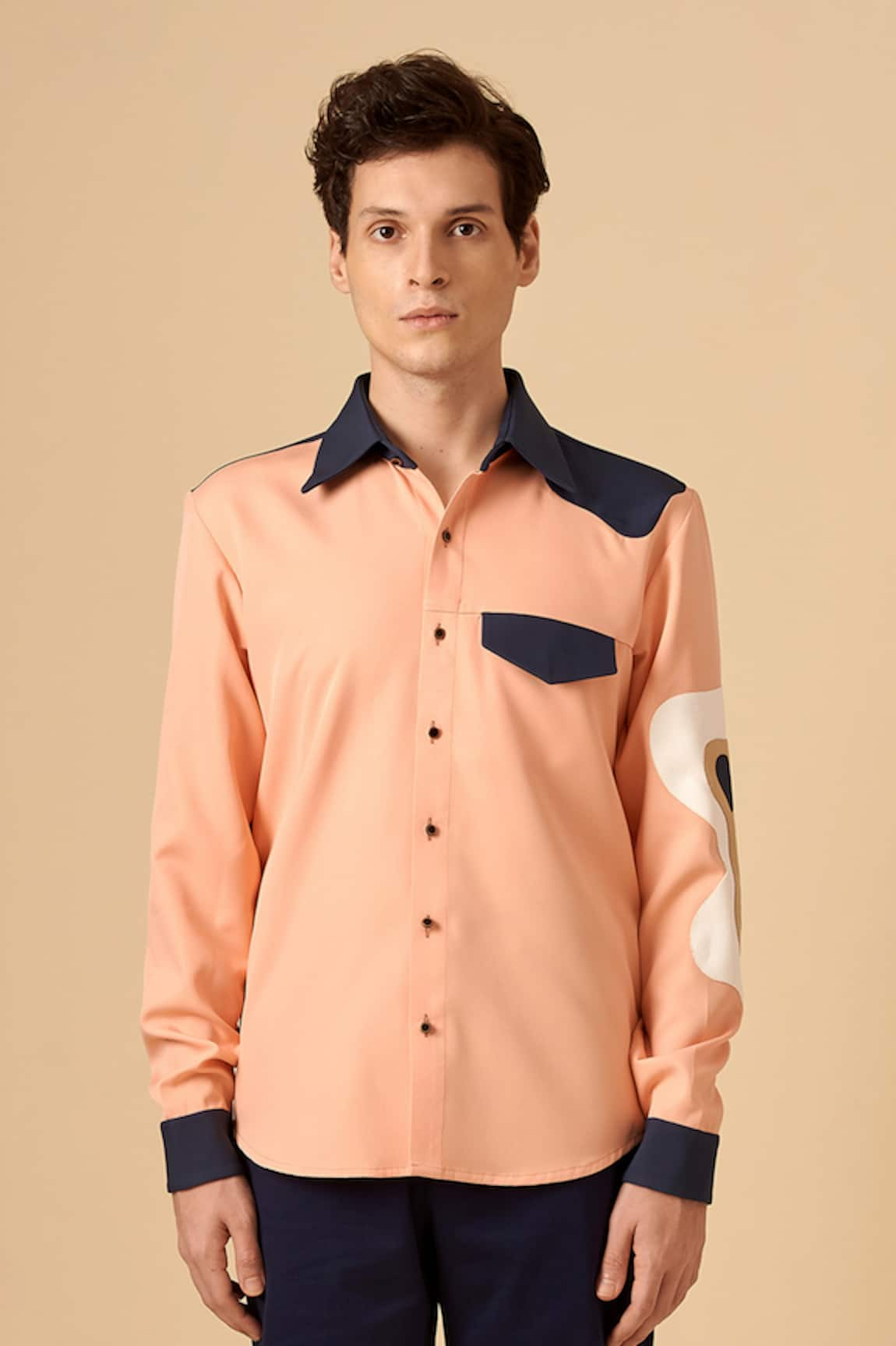 Siddhant Agrawal Label Colorblock Shirt