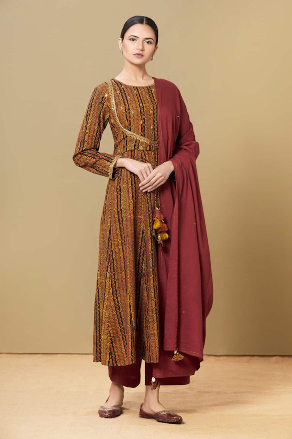 Sagaa by Vanita Ajrakh Anarkali Set