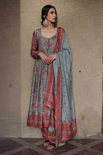 Safaa Murhriq Lawn Woven Anarkali Set 
