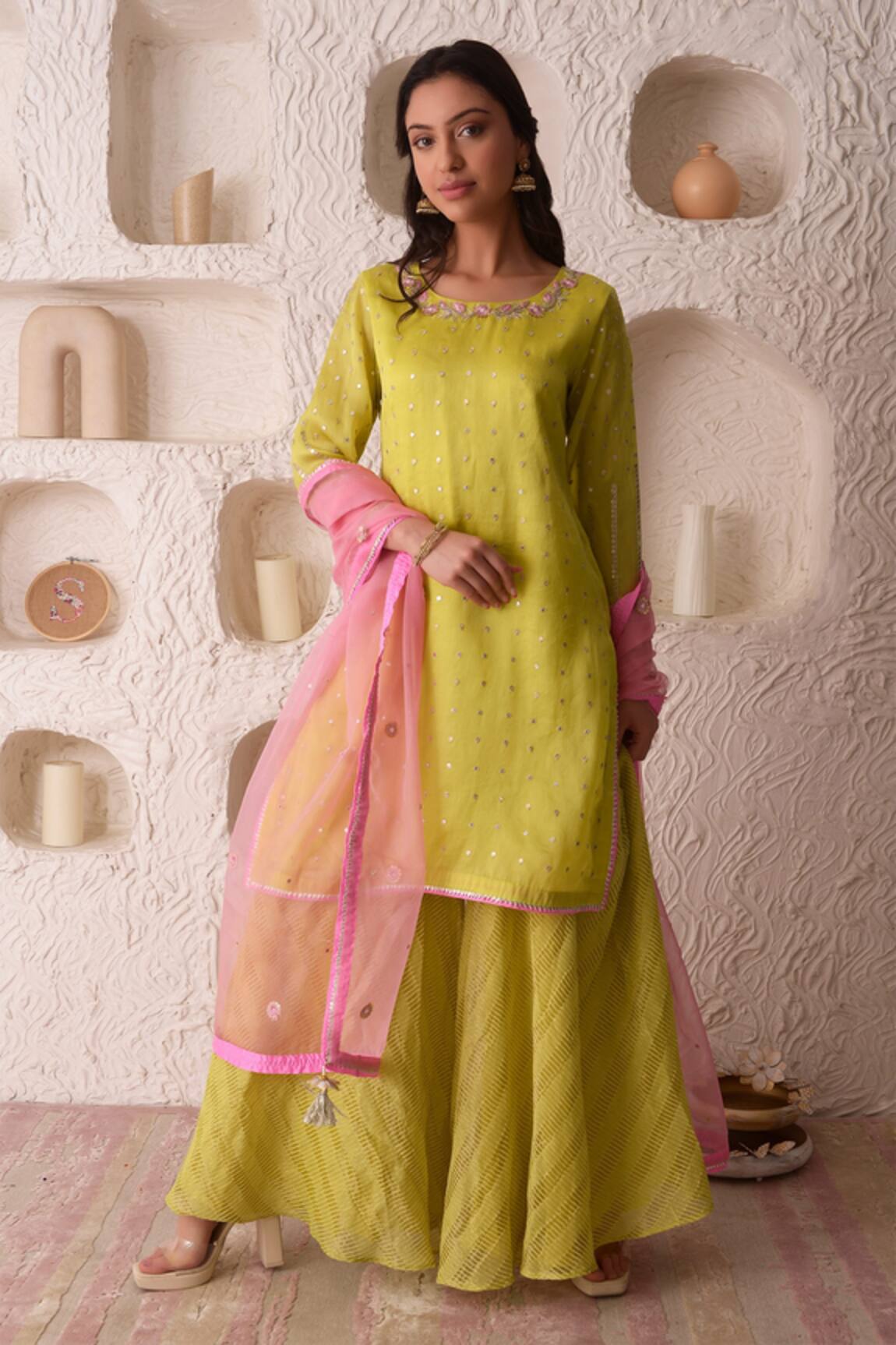 Surabhi Arya Gota Embroidered Kurta Sharara Set 