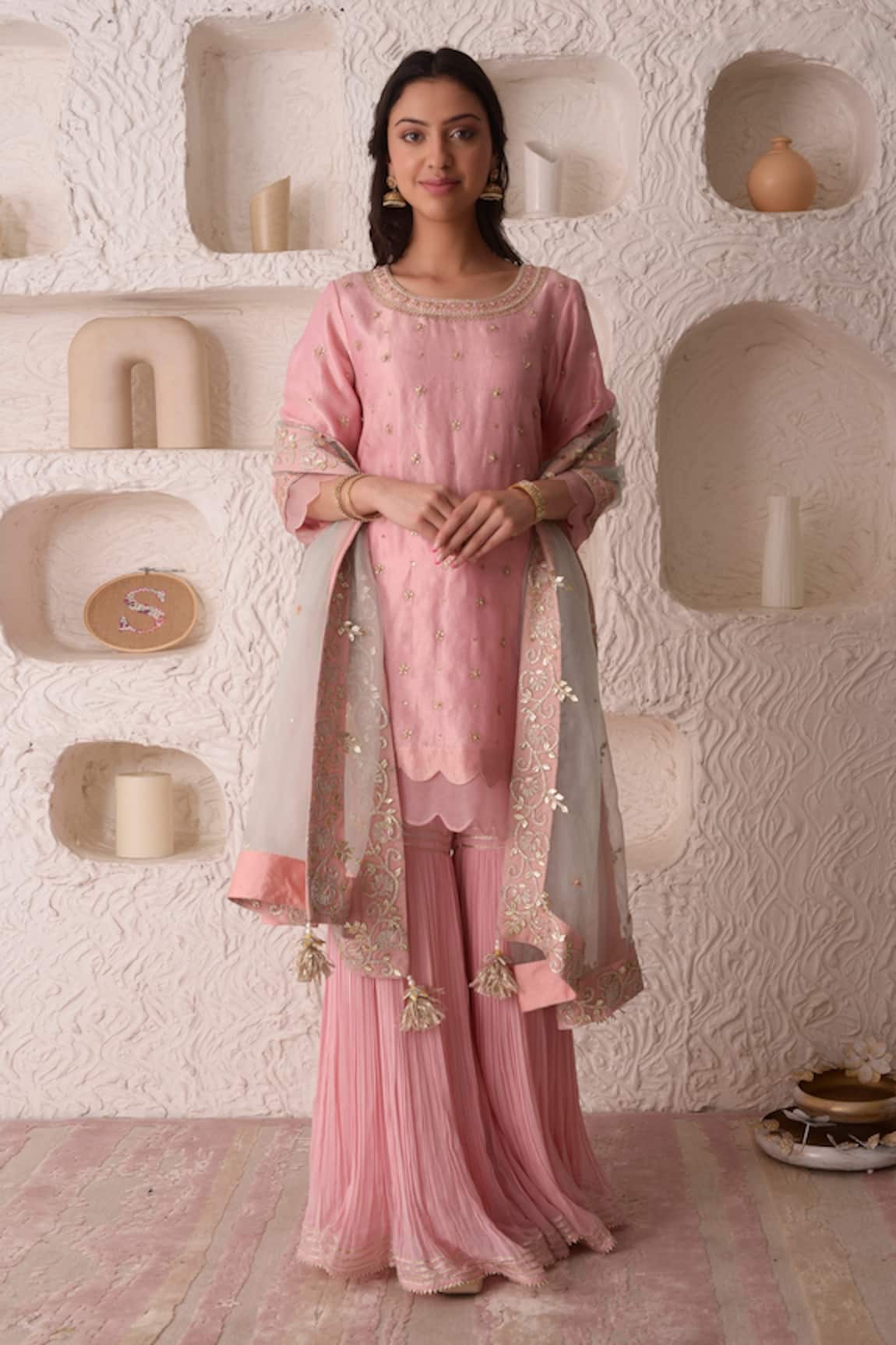 Surabhi Arya Gota Embroidered Kurta Sharara Set 
