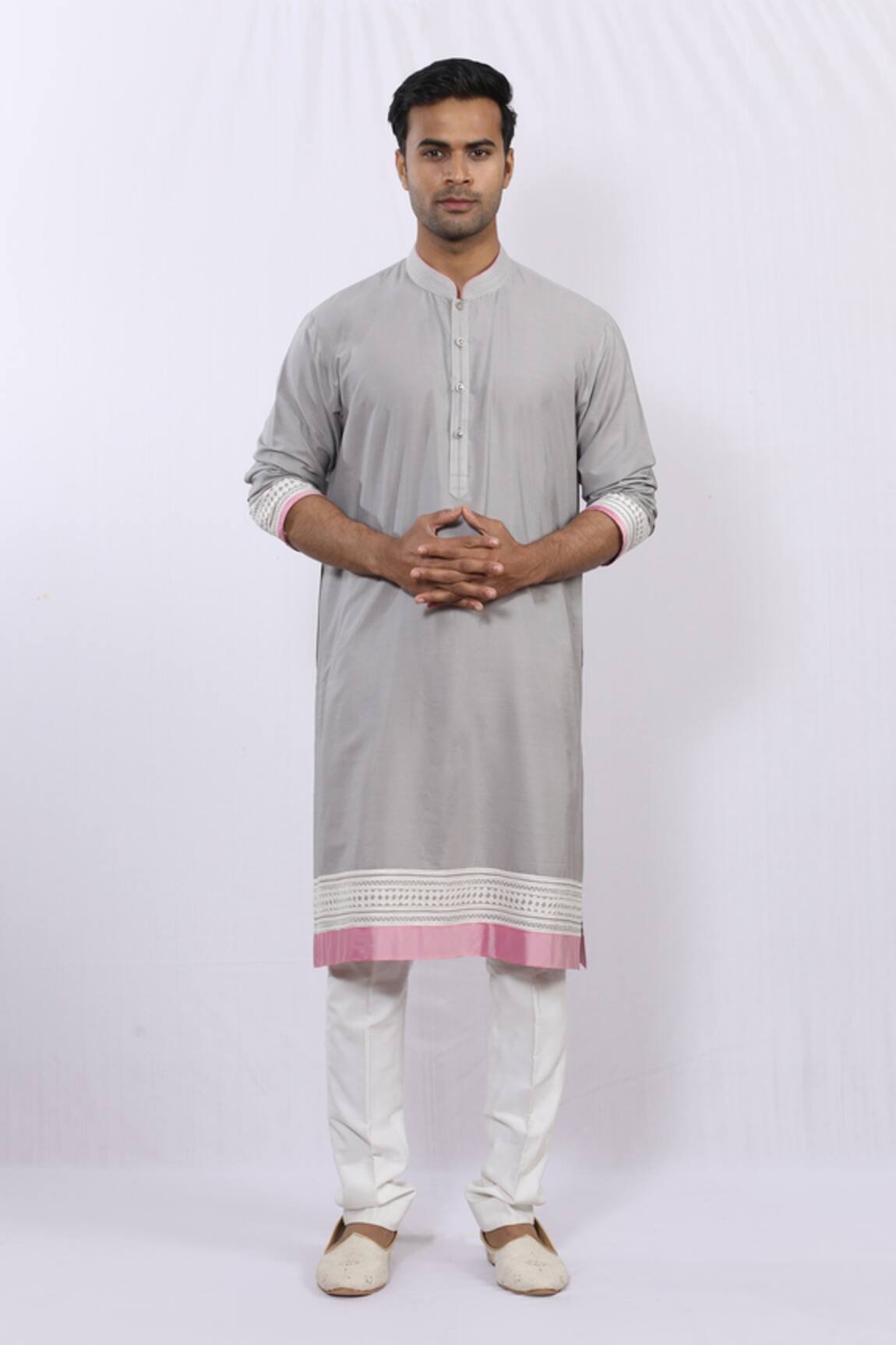 Sankalan - Men Cotton Silk Kurta