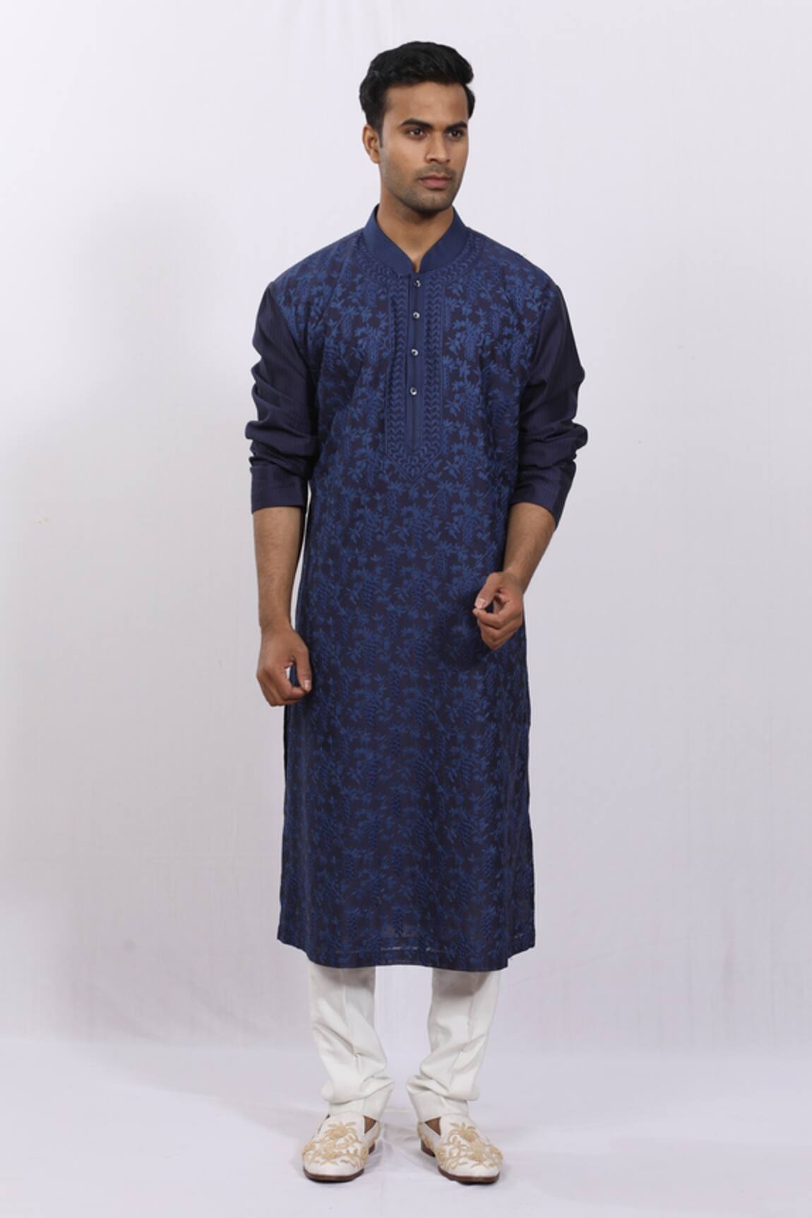 Sankalan - Men Chanderi Silk Kurta