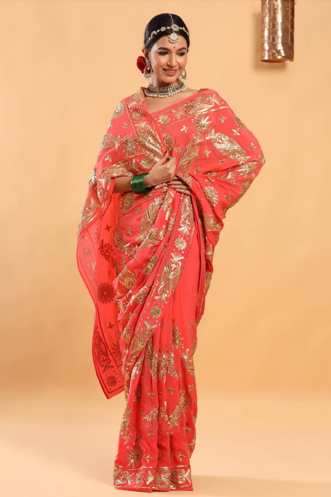 Ruar India Embroidered Saree With Blouse 