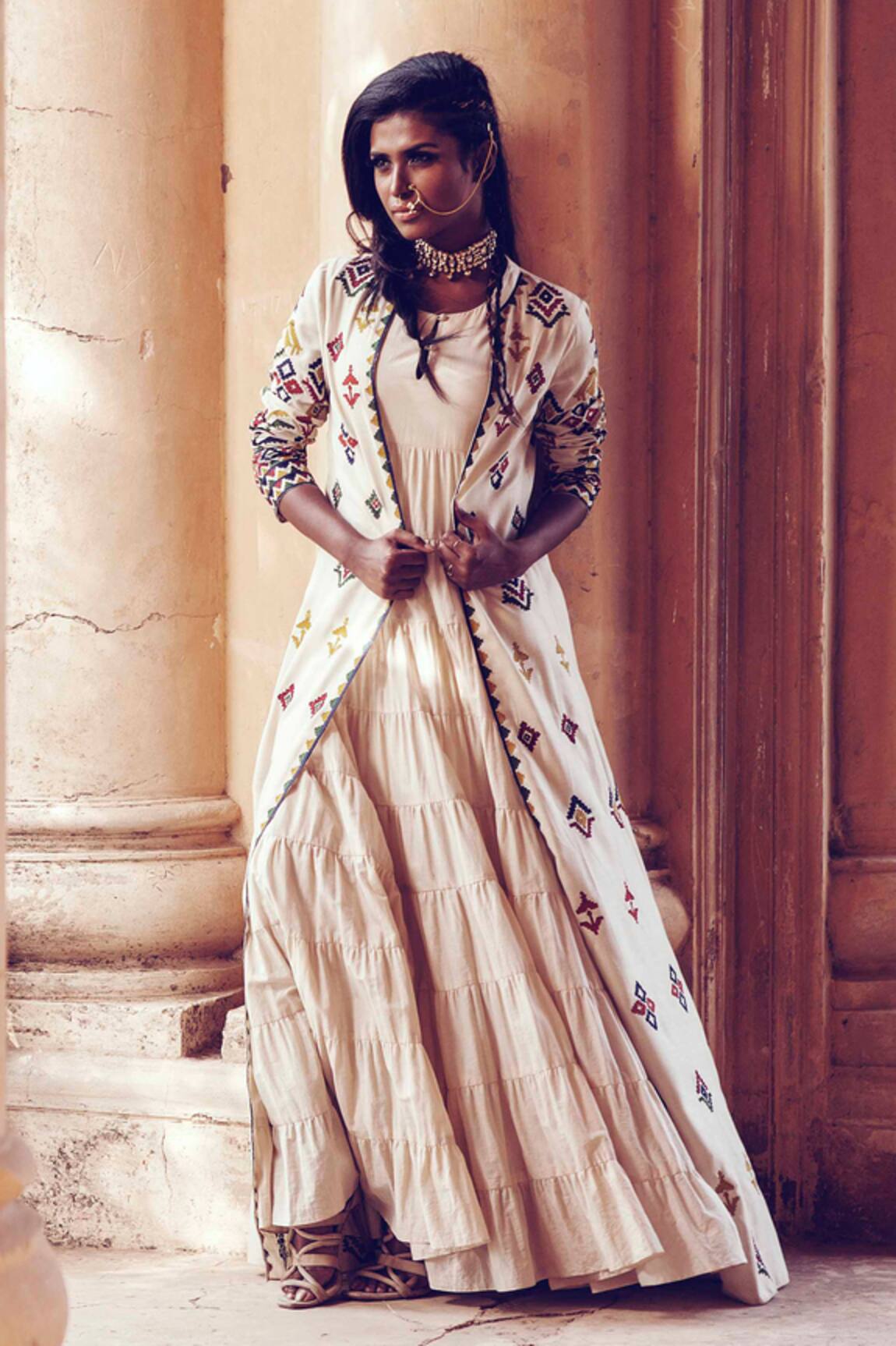 Samatvam By Anjali Bhaskar Anarkali with Embroidered Jacket