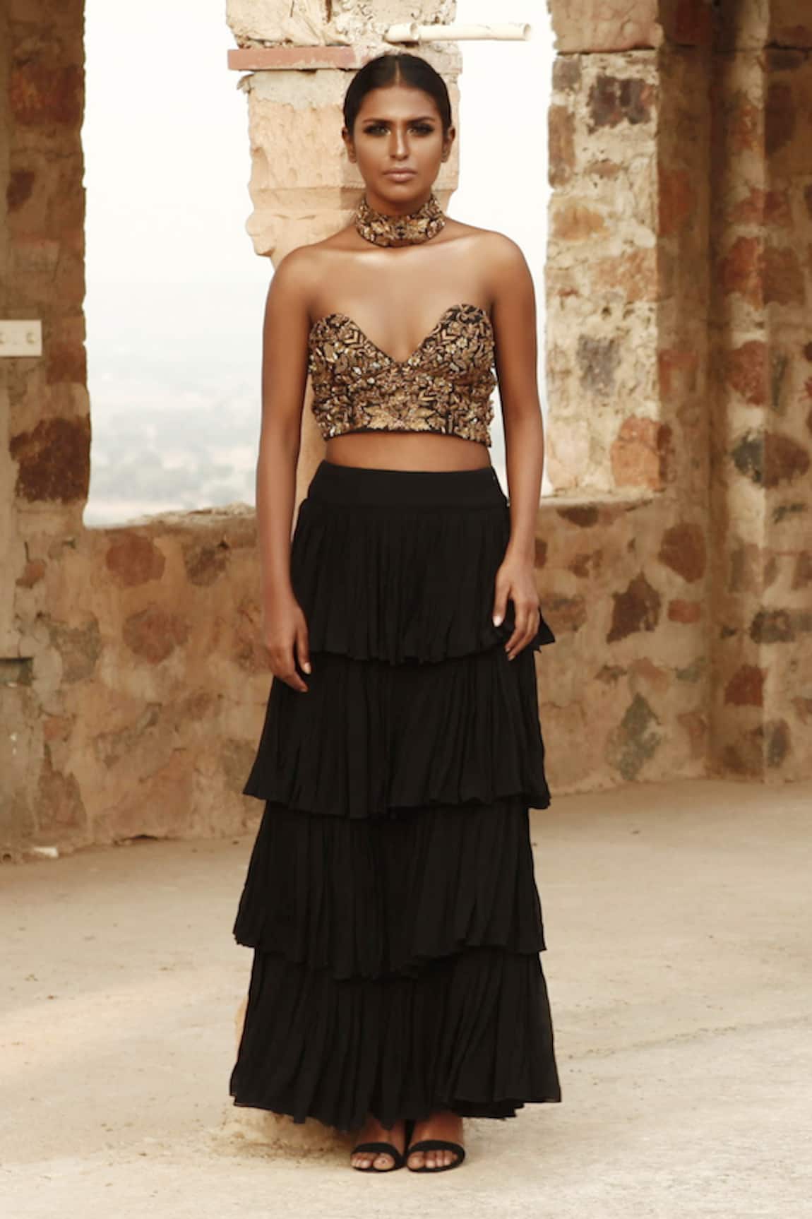 Samatvam By Anjali Bhaskar Embroidered Skirt Set 