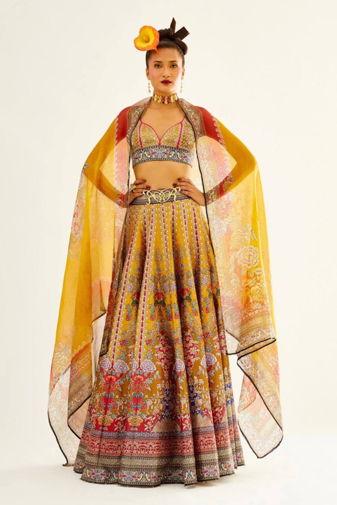 Rajdeep Ranawat Leela Floral Print Lehenga Set 