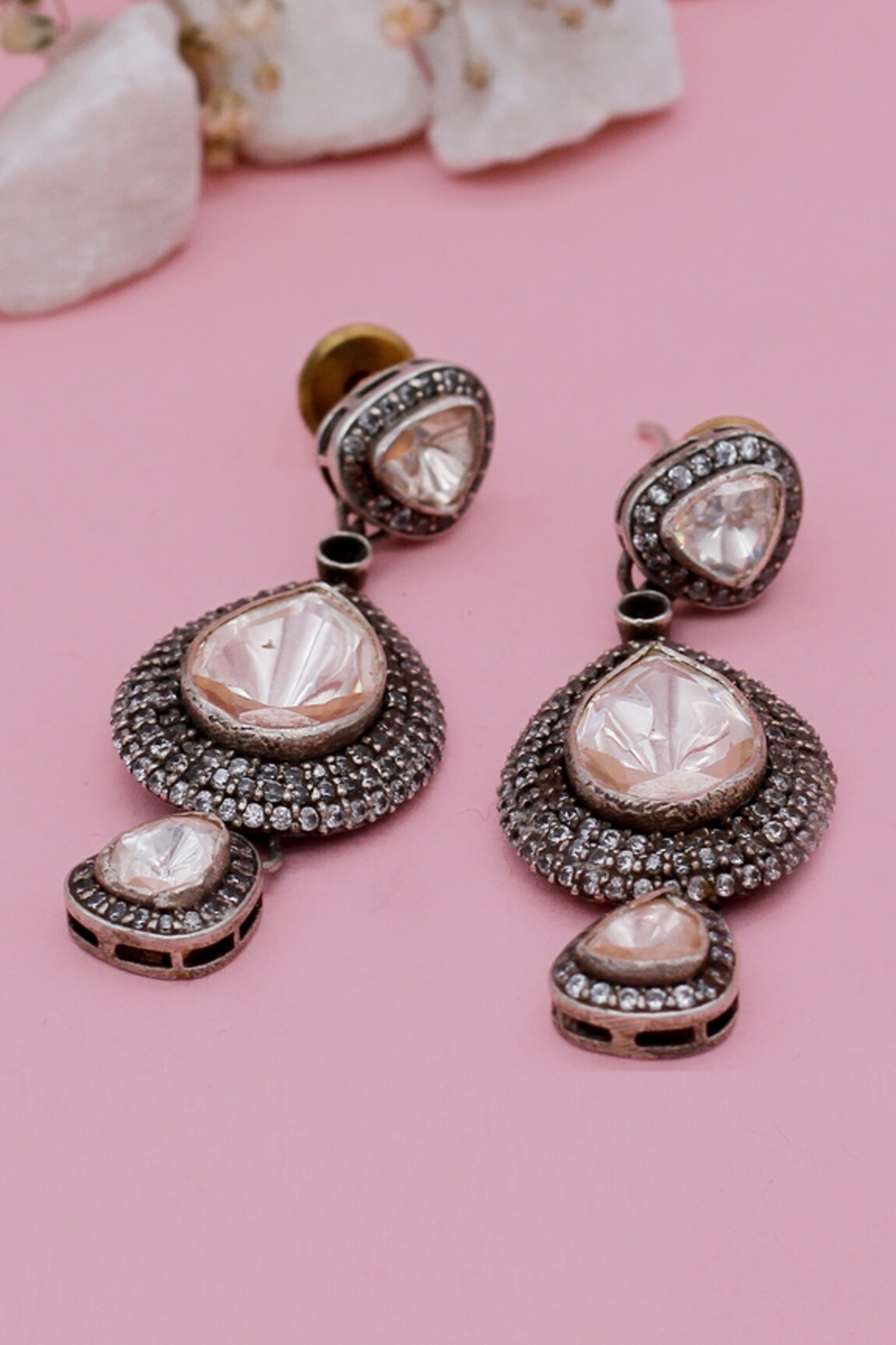 Sangeeta Boochra X Deme Roxana Moissanite Dangler Earrings