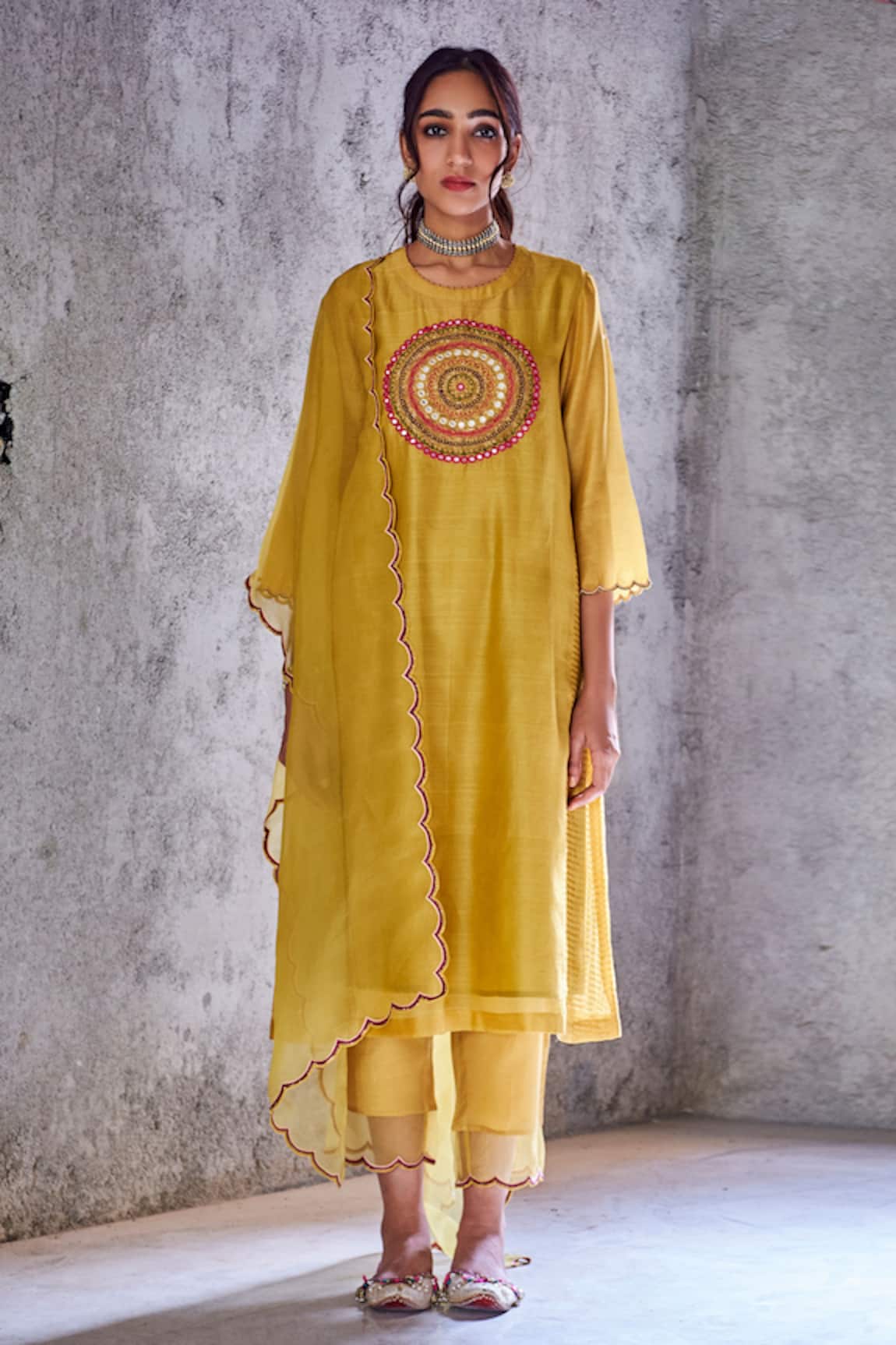 Shivani Bhargava Embroidered Chanderi Kurta 