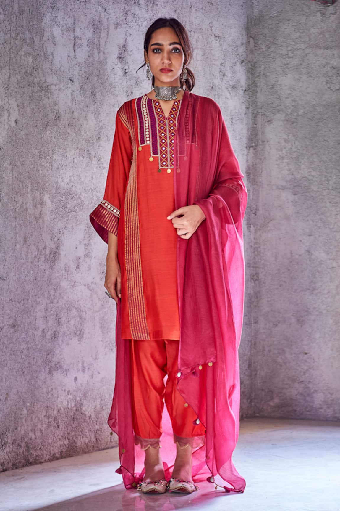 Shivani Bhargava Embroidered Chanderi Kurta